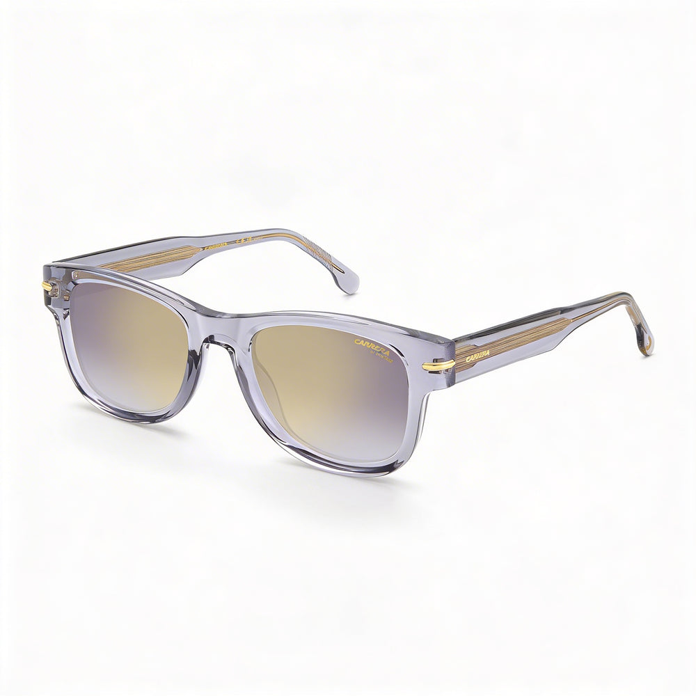 Gafas de sol Carrera 330/S para hombre, de acetato gris, con lentes de espejo dorado con degradado gris, 100 % protección UV, 50 mm