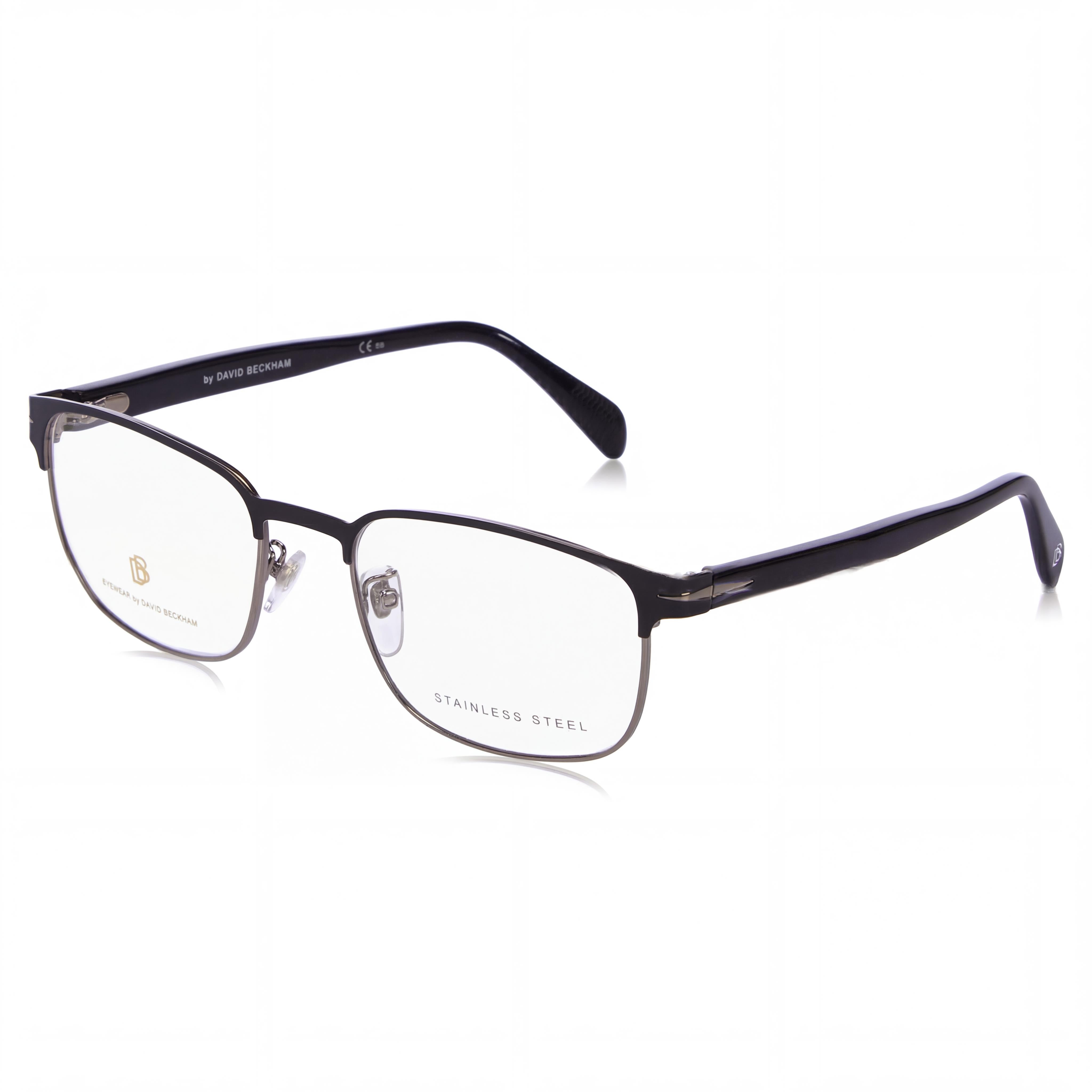 Gafas David Beckham Db 1066 para hombre, montura de aleación de acero, lentes de policarbonato, color negro mate rutenio, 56 mm, Photo 1