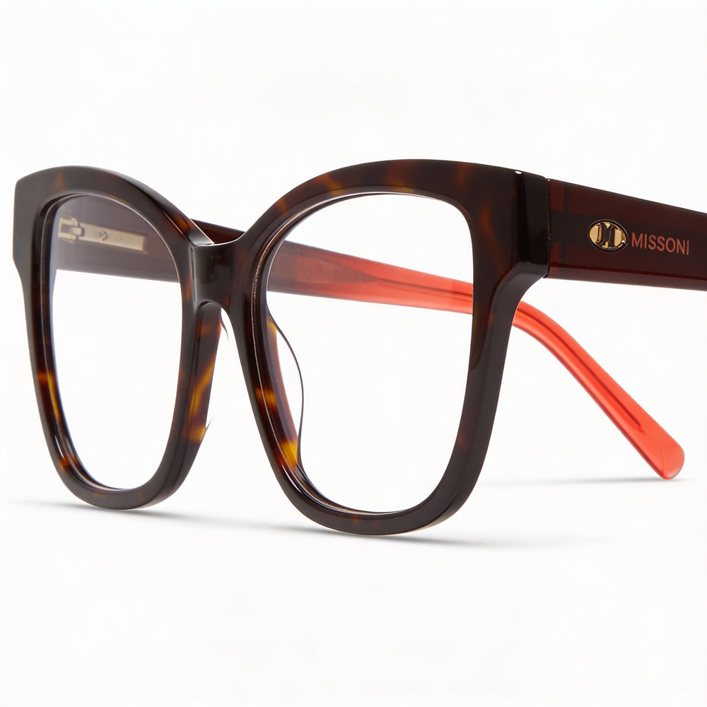Gafas Missoni Mmi 0098 para mujer, montura de acetato en color Habana, sin lentes, 52 mm