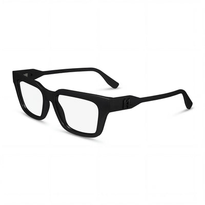 KARL LAGERFELD Modern Women's Eyewear featuring Injected Black Frame and Black Lenses, 52mm Lens Width
