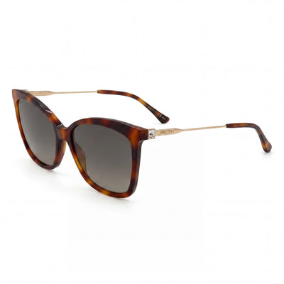 Jimmy Choo Classic para mujer, montura de acetato havana, lentes havana sin polarizar con protección UV de 55 mm