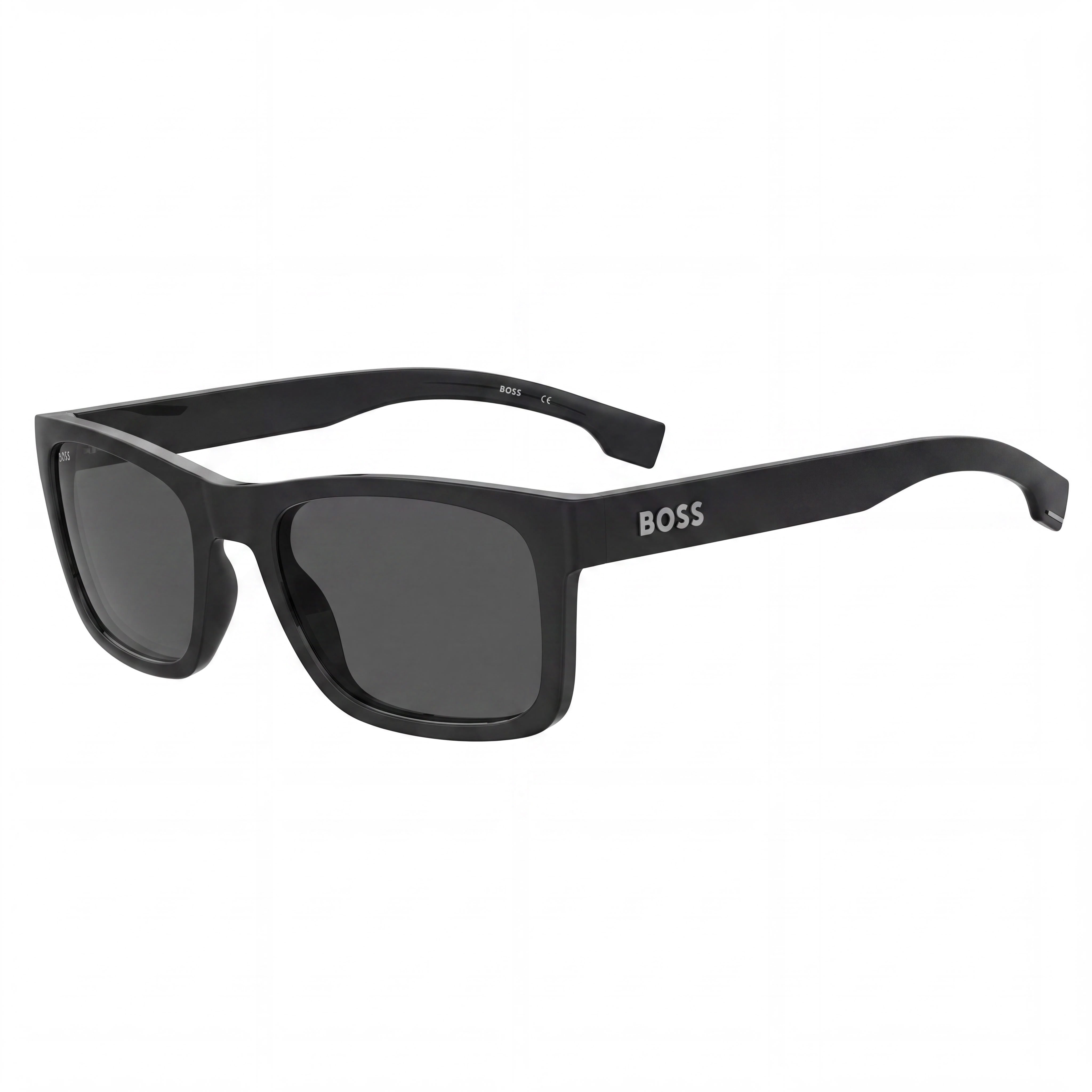 Hugo Boss Classic BOSS 1569/S Men's Black Grey Injection Propionate Grey Lenses UV Protected Sunglasses 55mm, Photo 1