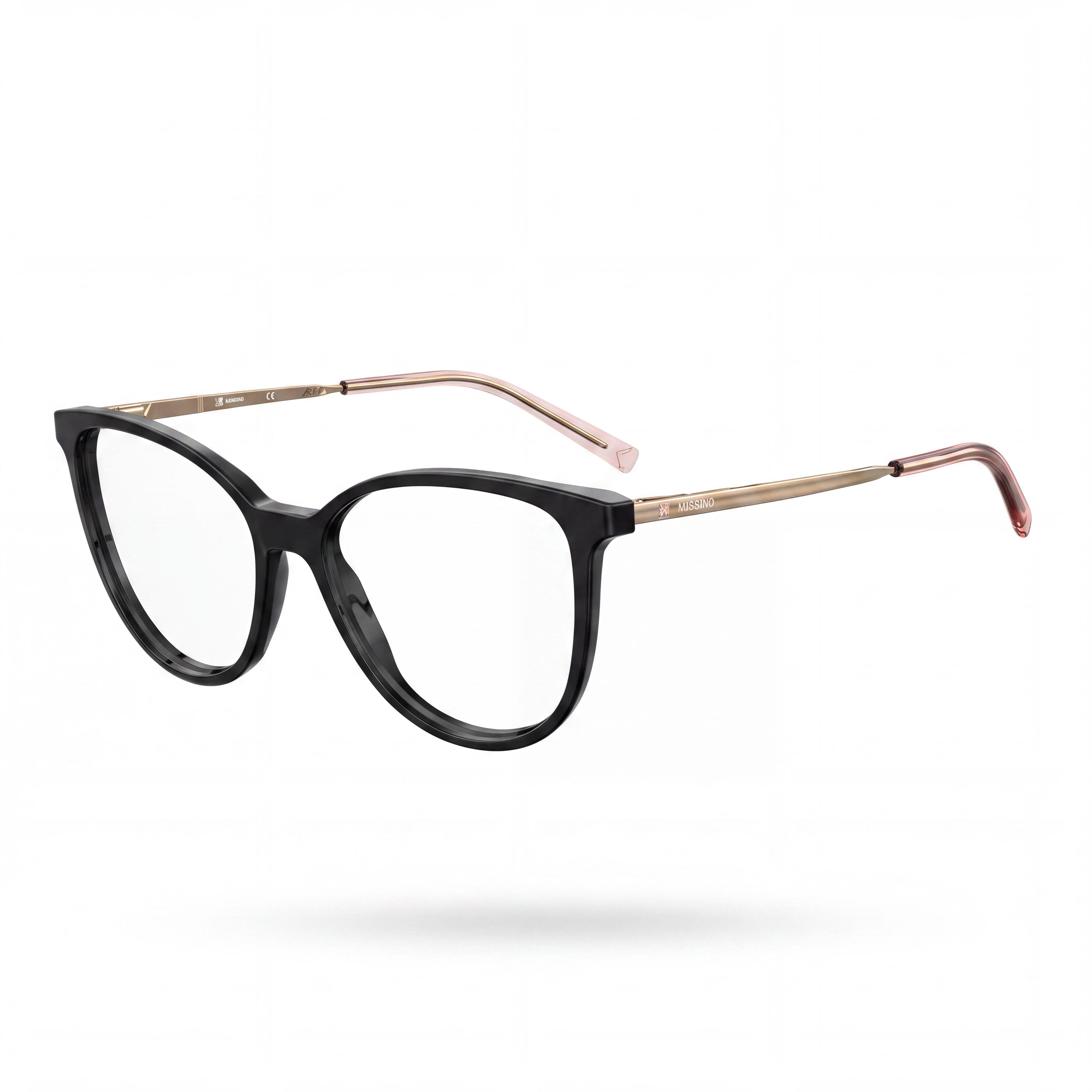 M Missoni Women's MMI 0016 Color Line Collection Cateye Optical Eyeglasses with Black Acetate Frame, 53mm, Photo 1