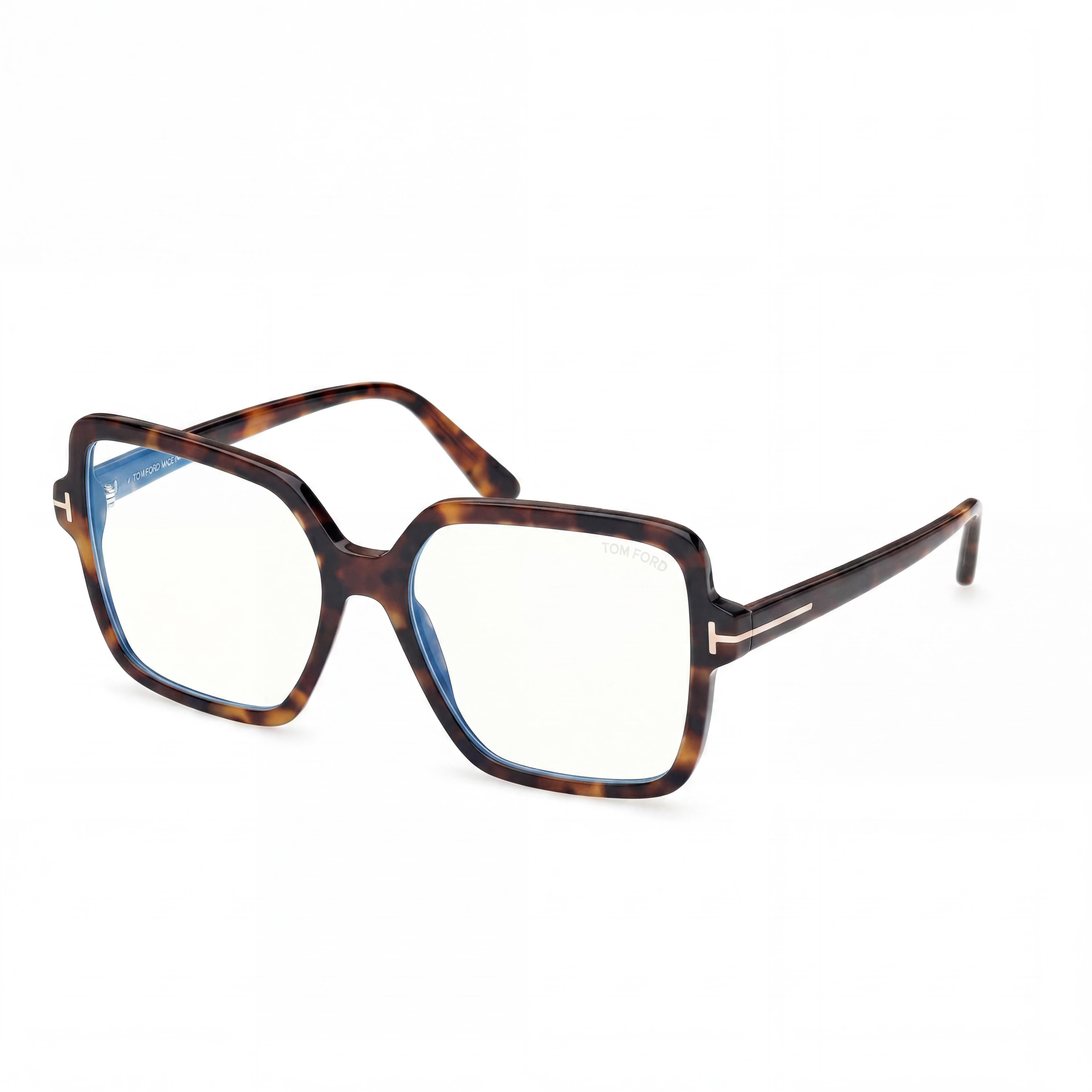 Tom Ford Clásico Unisex Marco de Plástico Azul Filtro Havana Oscuro Gafas sin Lentes Negras 56-17-140, Photo 1