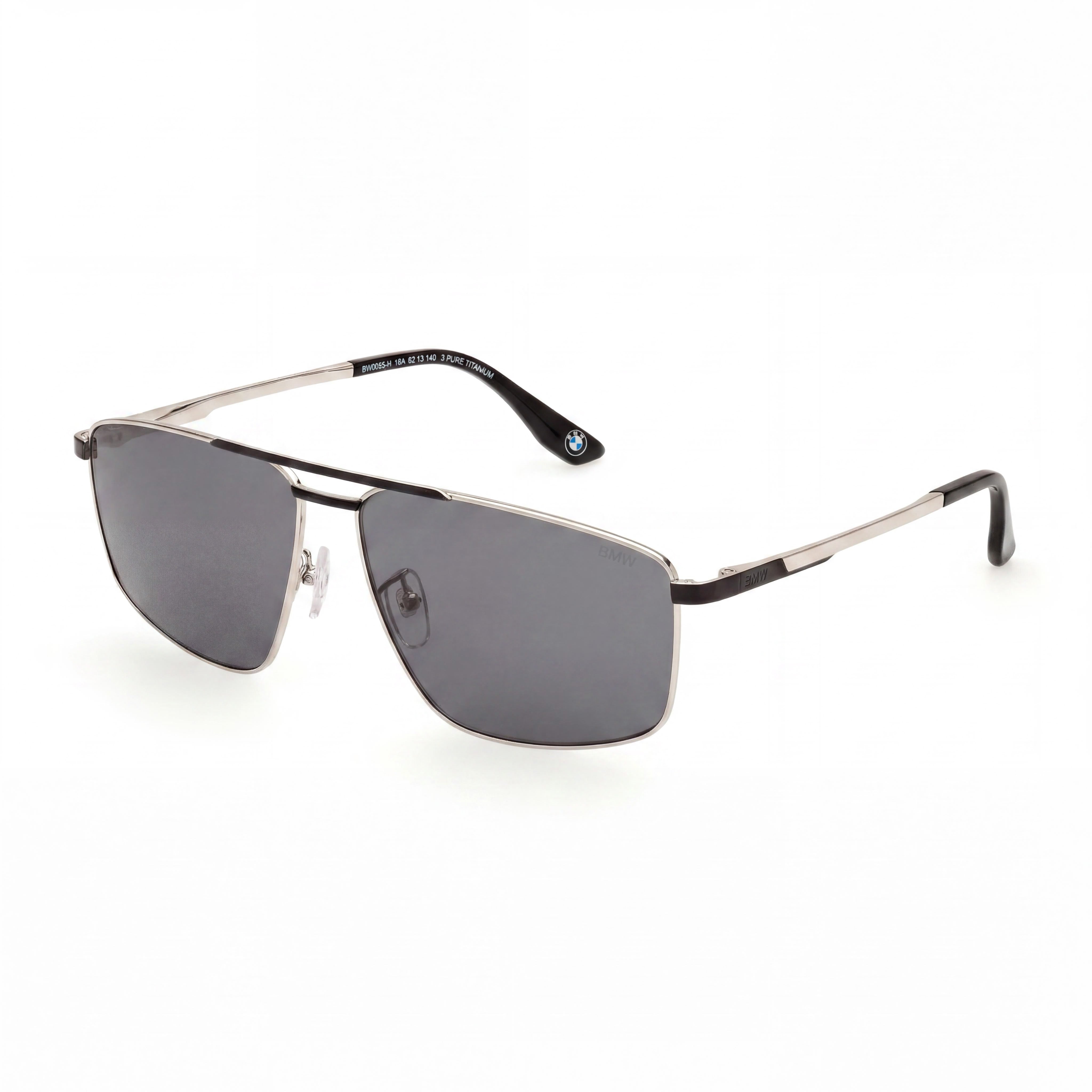 Gafas de sol para hombre BMW Contemporary BW0055-H Montura de titanio paladio brillante Protección UV 62-18-140, Photo 1