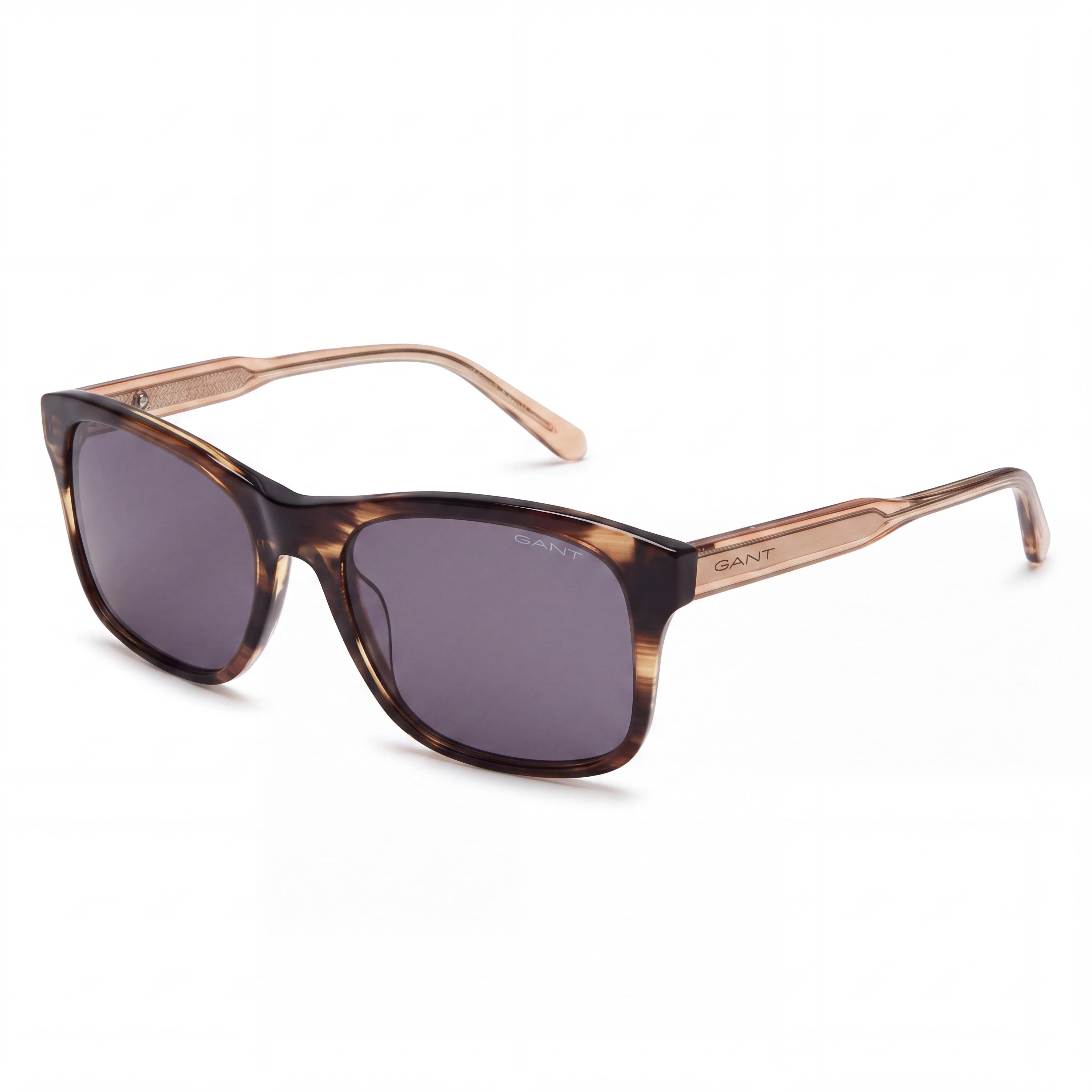 GANT GA719550N57 Men's Dark Brown Green Plastic Frame Non-Polarized Sunglasses with Brown Lenses 57mm, Photo 1