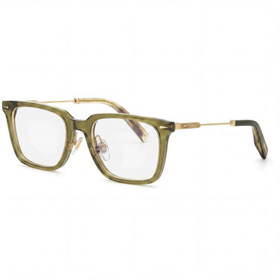 Gafas Chopard VCH346 para hombre de acetato, verde oliva brillante transparente, 52mm