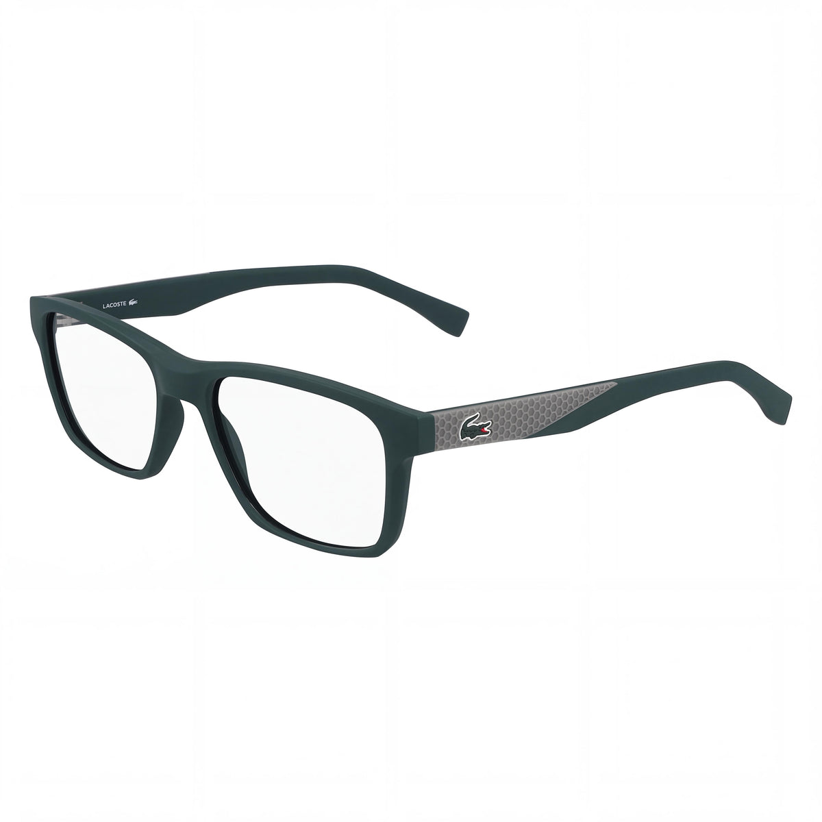 Gafas Oftálmicas Informales Lacoste para Hombre con Montura Verde Mate y Lentes de Plástico Transparente, Talla 54-17-150, Photo 1