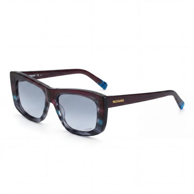 Gafas de sol Missoni Mis 0111/s modernas de acetato para mujer con protección UV, montura Blueviolhorn, lentes de cuerno de piscina azul, 56 mm