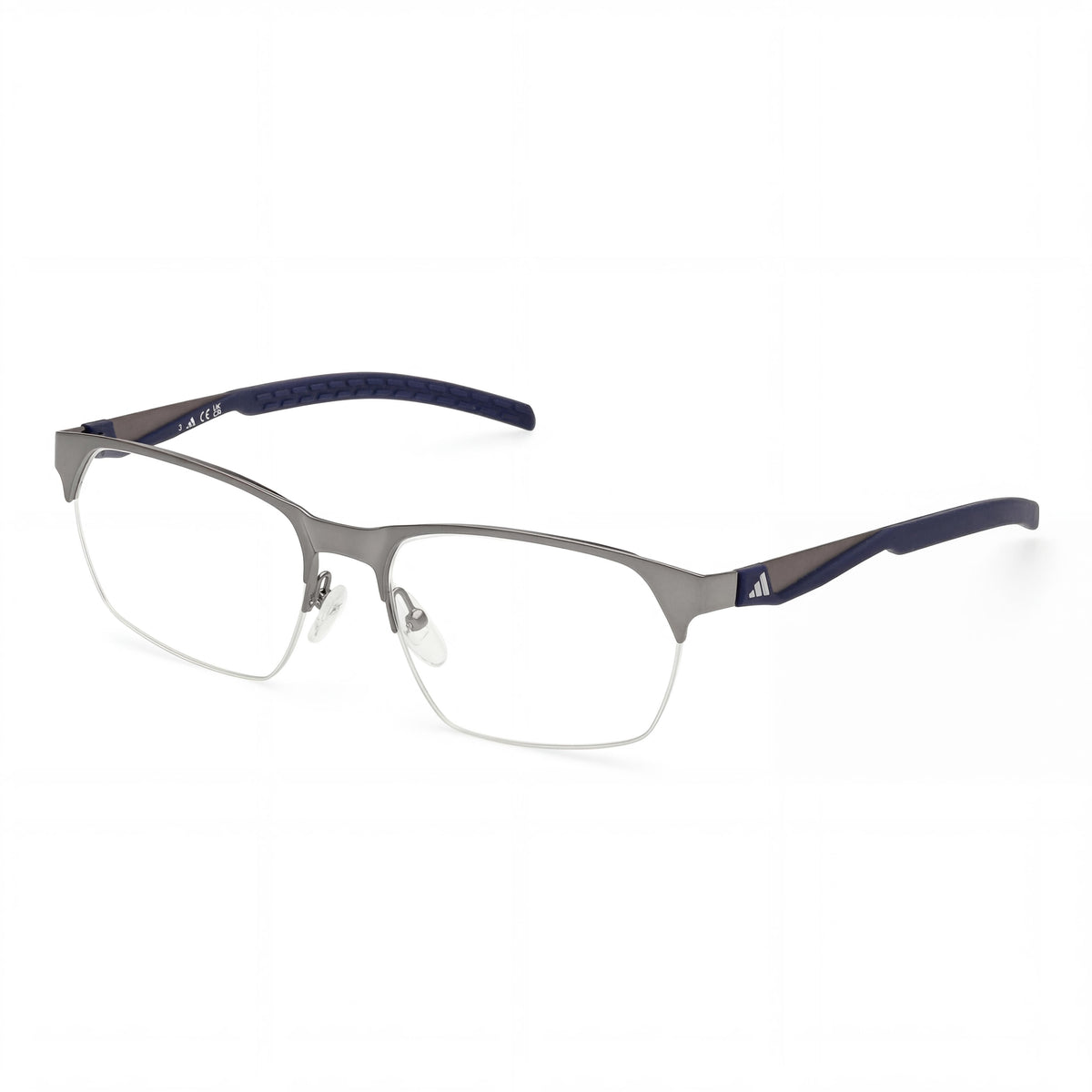 adidas Modern Men's Eyeglasses with Matte Black Frame, featuring a 56mm Lens Width, 17mm Bridge Width, and 140mm Temple Length, Photo 1