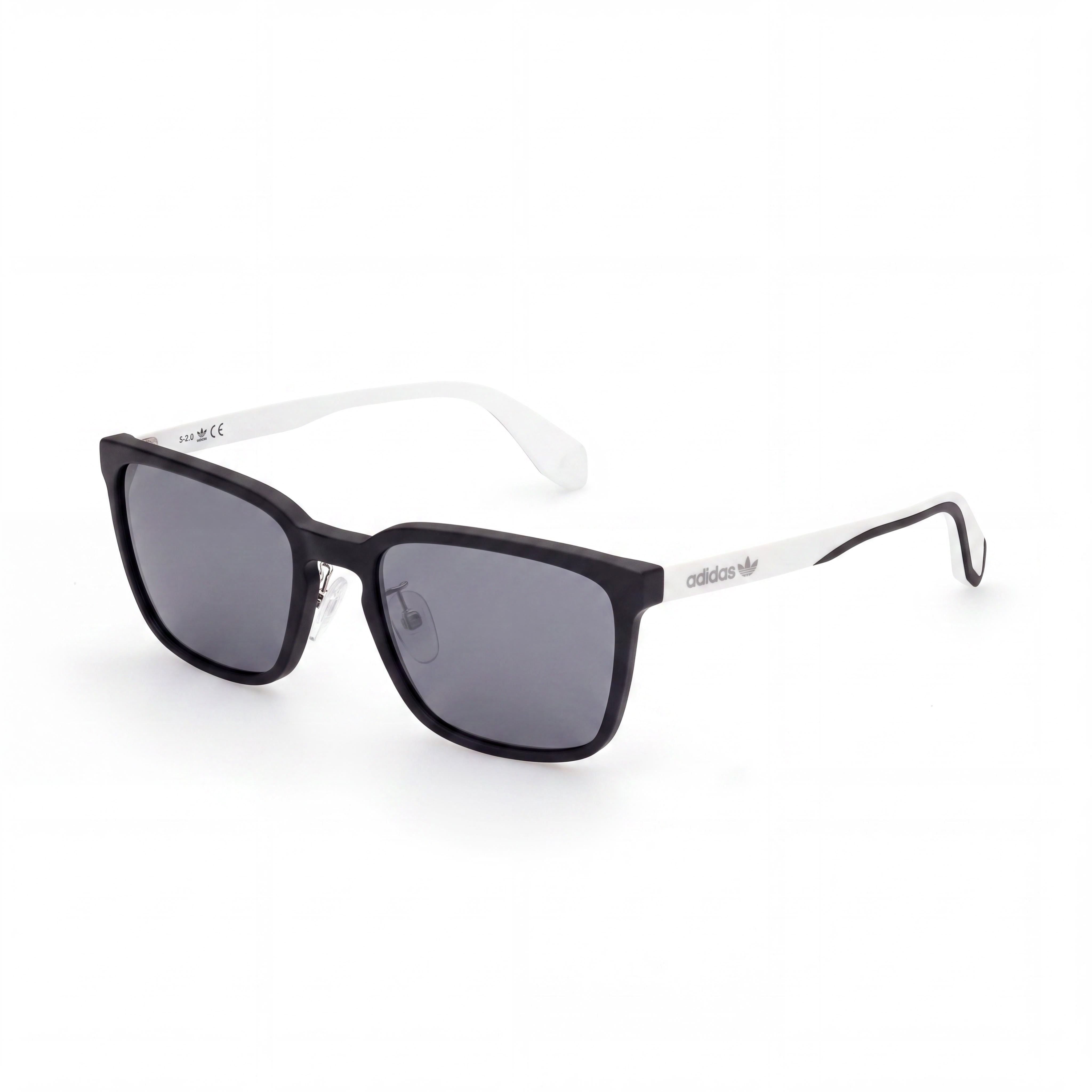 adidas or0043 h02c55 Unisex Black Plastic Frame Sunglasses with Black Lenses, UV Protection, 55mm, Photo 1