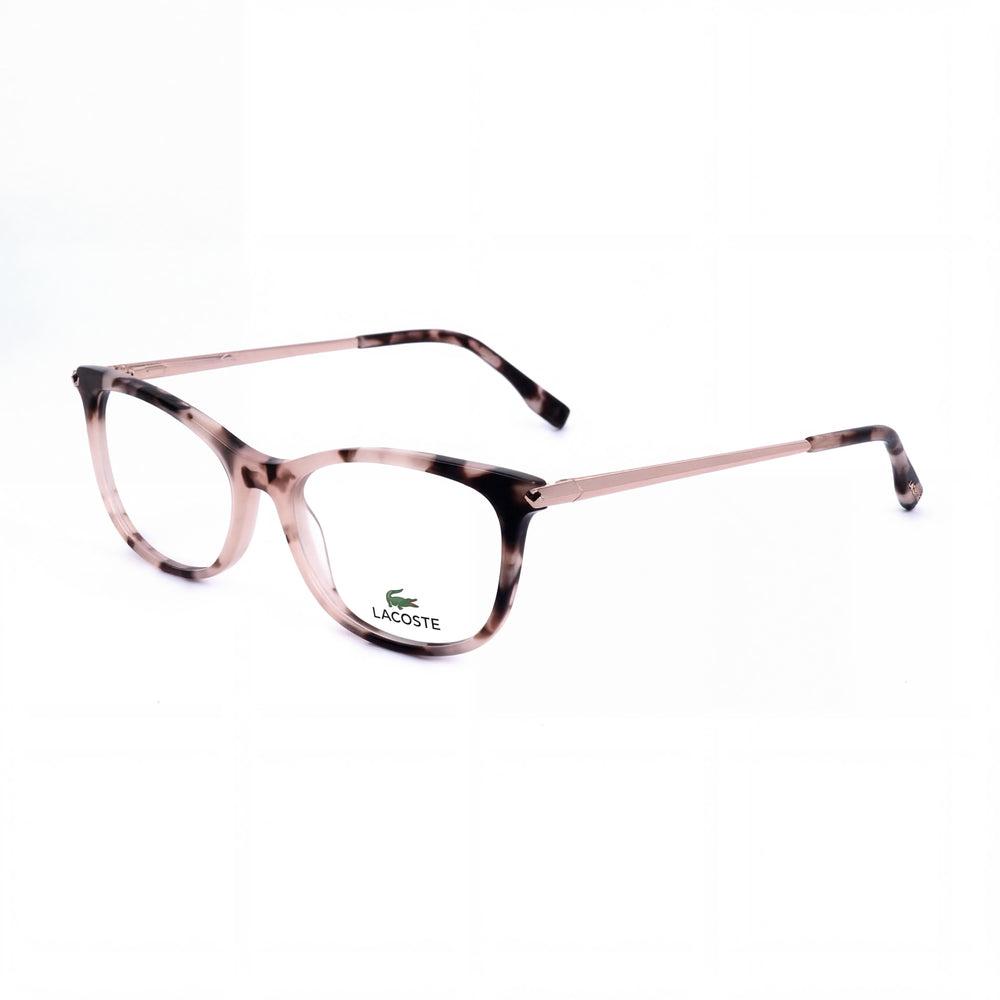 Lacoste Casual Women's Eyeglasses with Acetate Frame in Petrol Havana Color, Non-Polarized Polycarbonate Lenses, Size 53-16-140mm