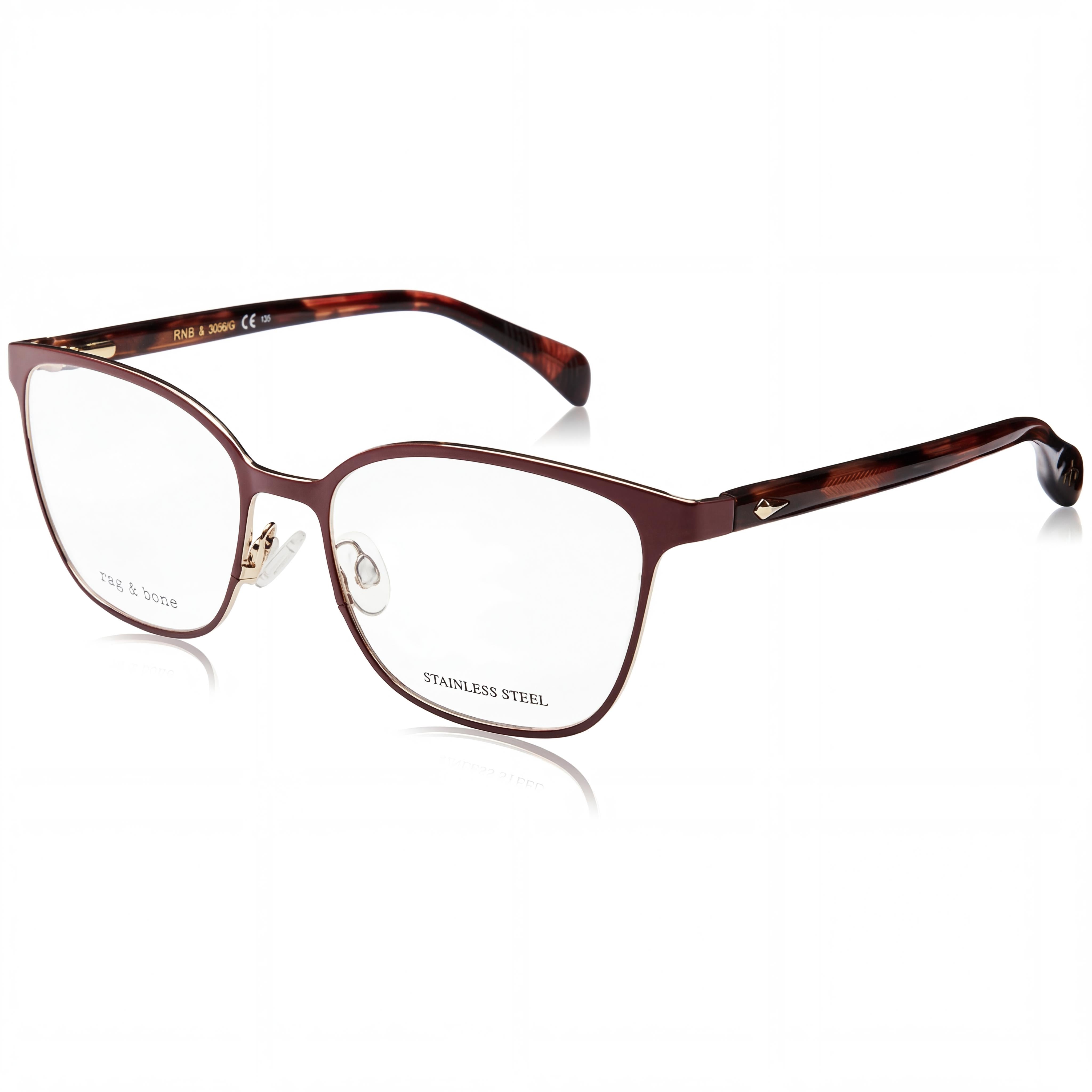 rag & bone Modern Women's Alloy Steel Frame Blue Lens Sunglasses featuring a 53mm Lens Width, Photo 1