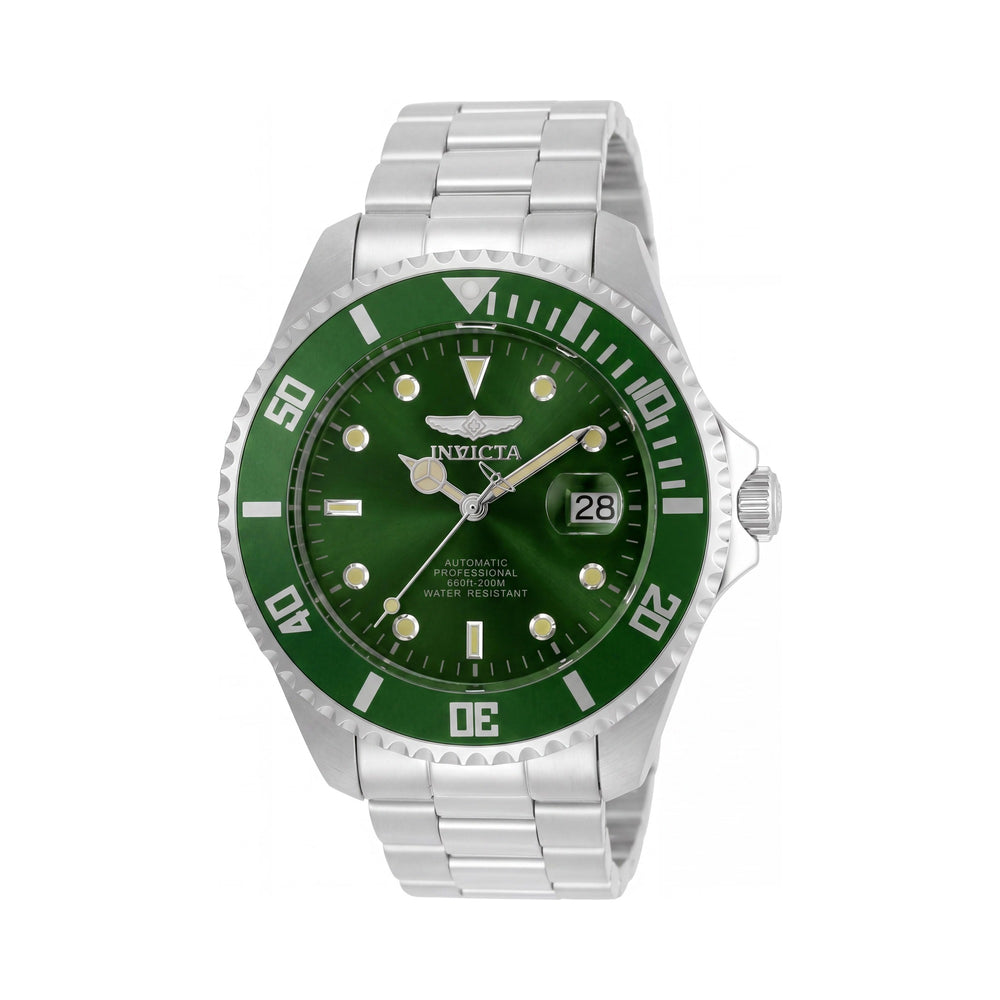 Invicta Men's Pro Diver 35719 Automatic Stainless Steel Green Dial Watch, Glow In The Dark, 47mm, 20 Bar