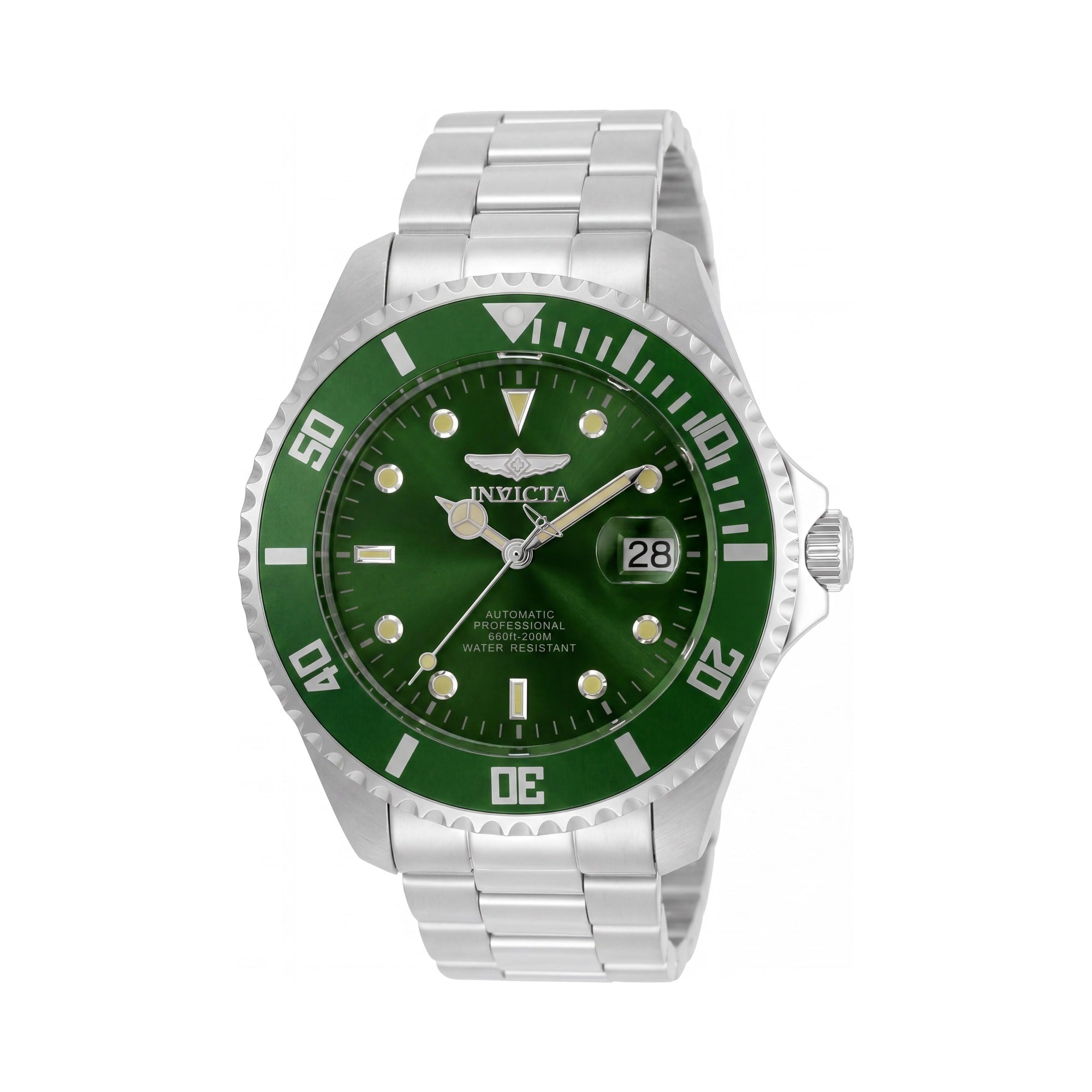 Reloj Invicta Pro Diver 35719 automático para hombre, de acero inoxidable, esfera verde, brilla en la oscuridad, 47 mm, 20 bar, Photo 1