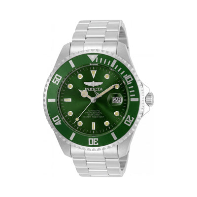 Invicta Men's Pro Diver 35719 Automatic Stainless Steel Green Dial Watch, Glow In The Dark, 47mm, 20 Bar