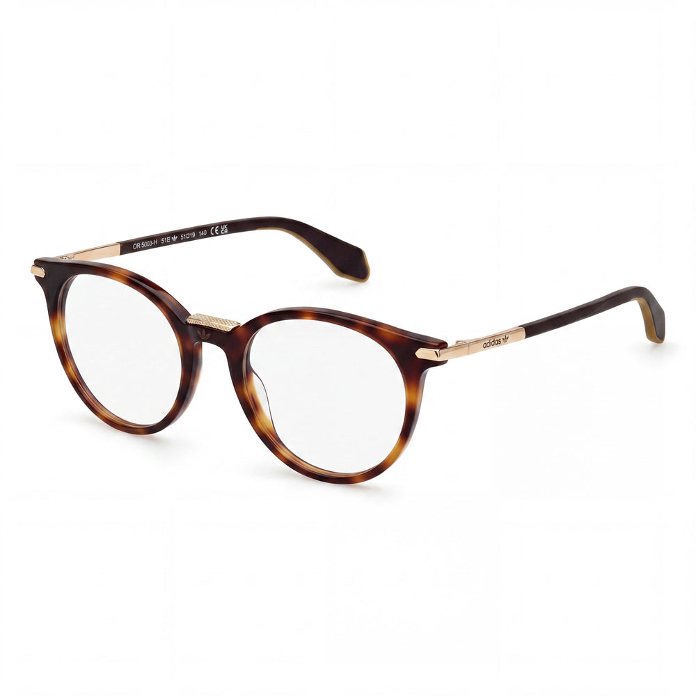 Adidas Originals Or5073 Men's Dark Havana Matte Dark Brown Plastic Frame Polycarbonate Eyeglasses 51mm