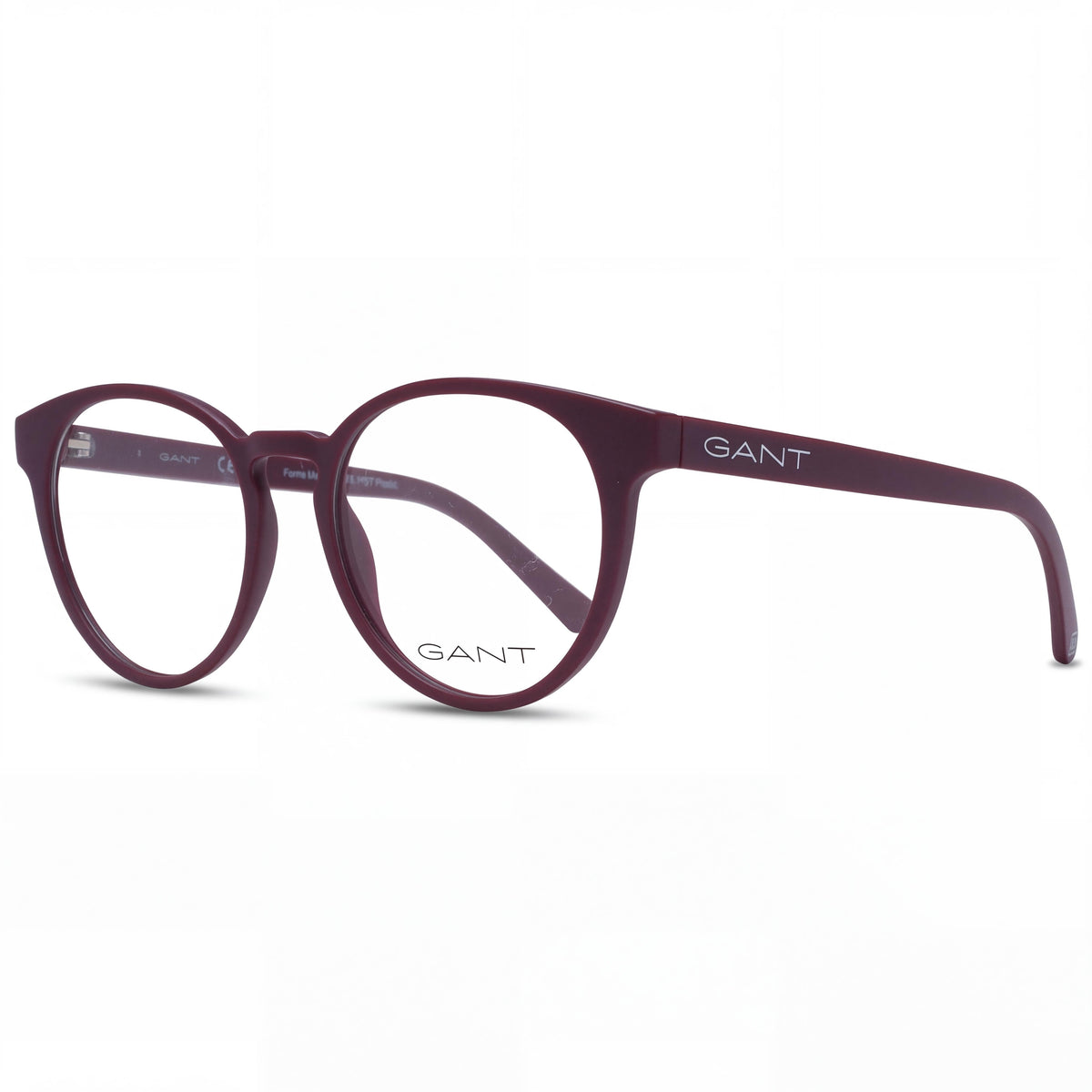 GANT Casual Unisex Matte Bordeaux Plastic Optical Frames with Transparent Demo Lenses, Prescription Ready, Size 53-18-145mm, Photo 1