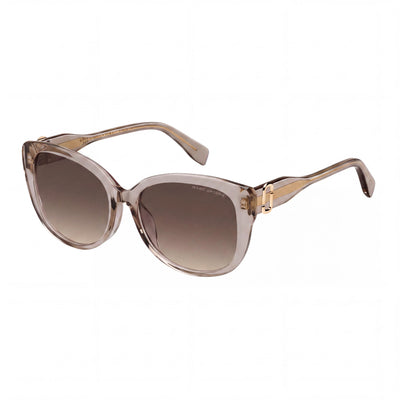 Gafas de sol Marc Jacobs informales MARC 791/F/S para mujer, rectangulares, montura nude/marrón, lentes de policarbonato marrones, 57 mm