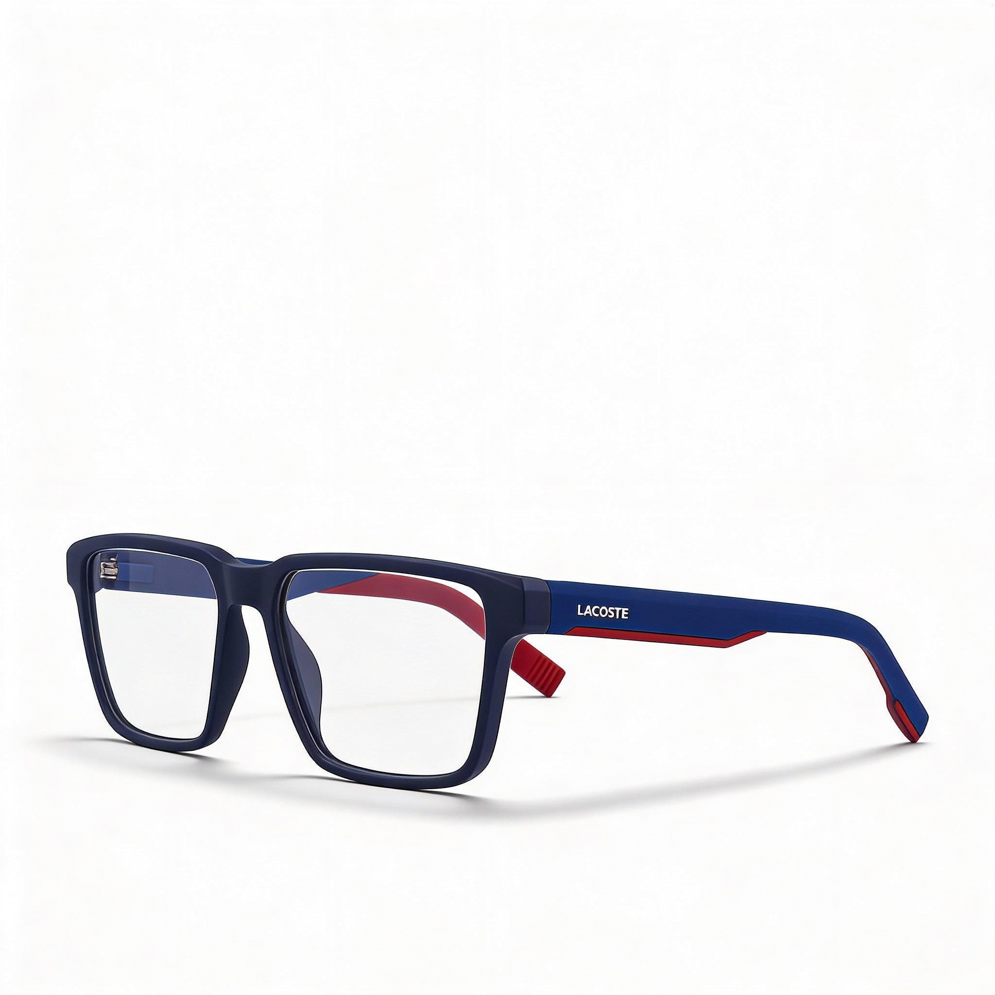 Lacoste L2924 Men's Casual Eyeglasses with Rectangular Blue Injected Plastic Full-Rim Frame 56-16-145, Photo 1