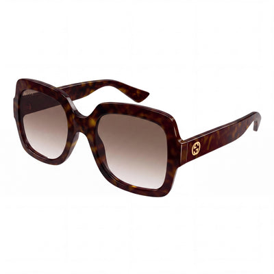 Gucci GG1337S Women's Classic Havana Gold Injected Plastic Brown Gradient Non-Polarized UV Protection 54mm Sunglasses
