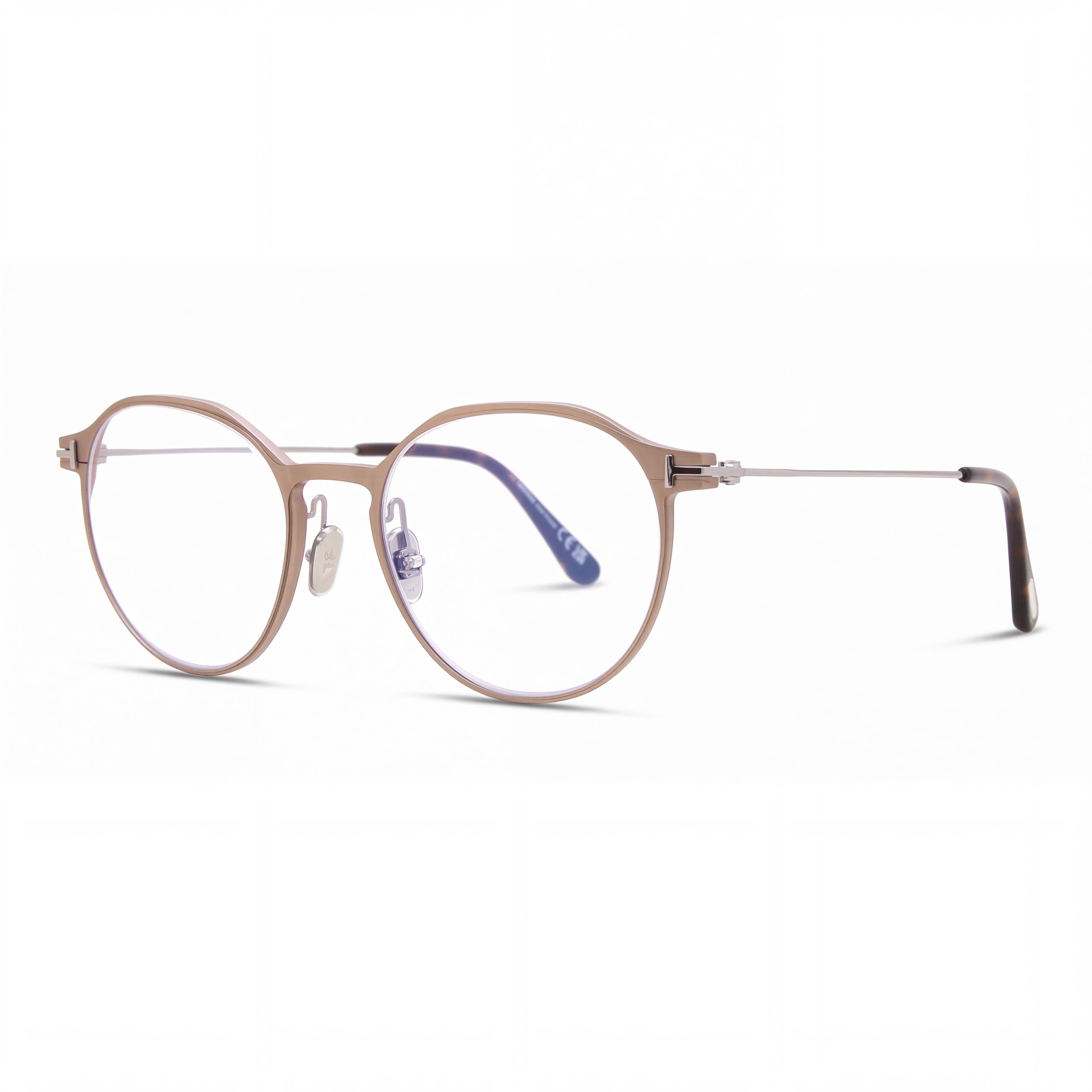 Tom Ford Modern Men's Matte Light Bronze Brown Magnesium Oval Full Rim Optical Frames 52-19-145mm, Photo 1