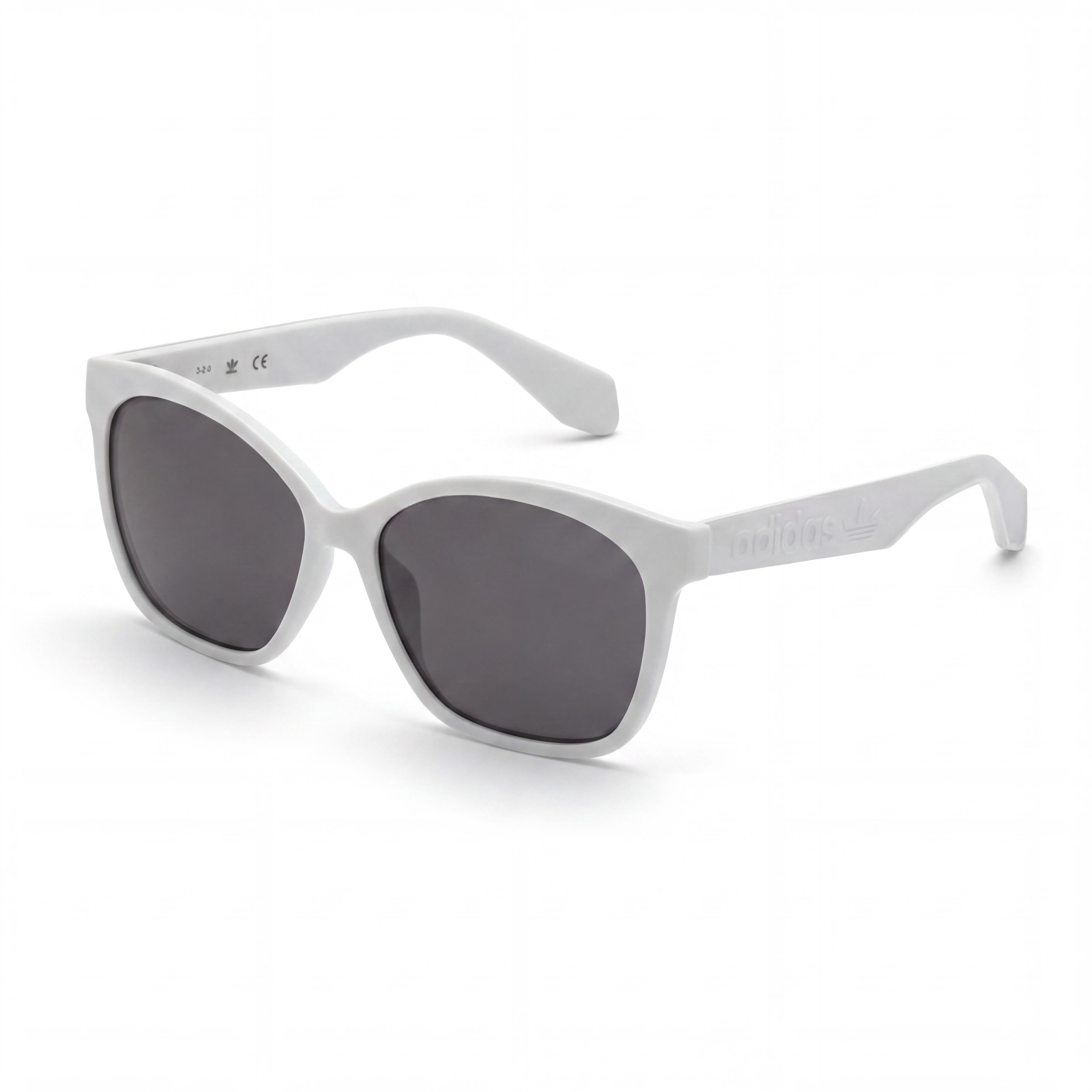Gafas de sol adidas Originals Modern para mujer, montura inyectada blanca, lentes de espejo ahumadas, protección UV 100 %, ancho de lente de 57 mm, Photo 1