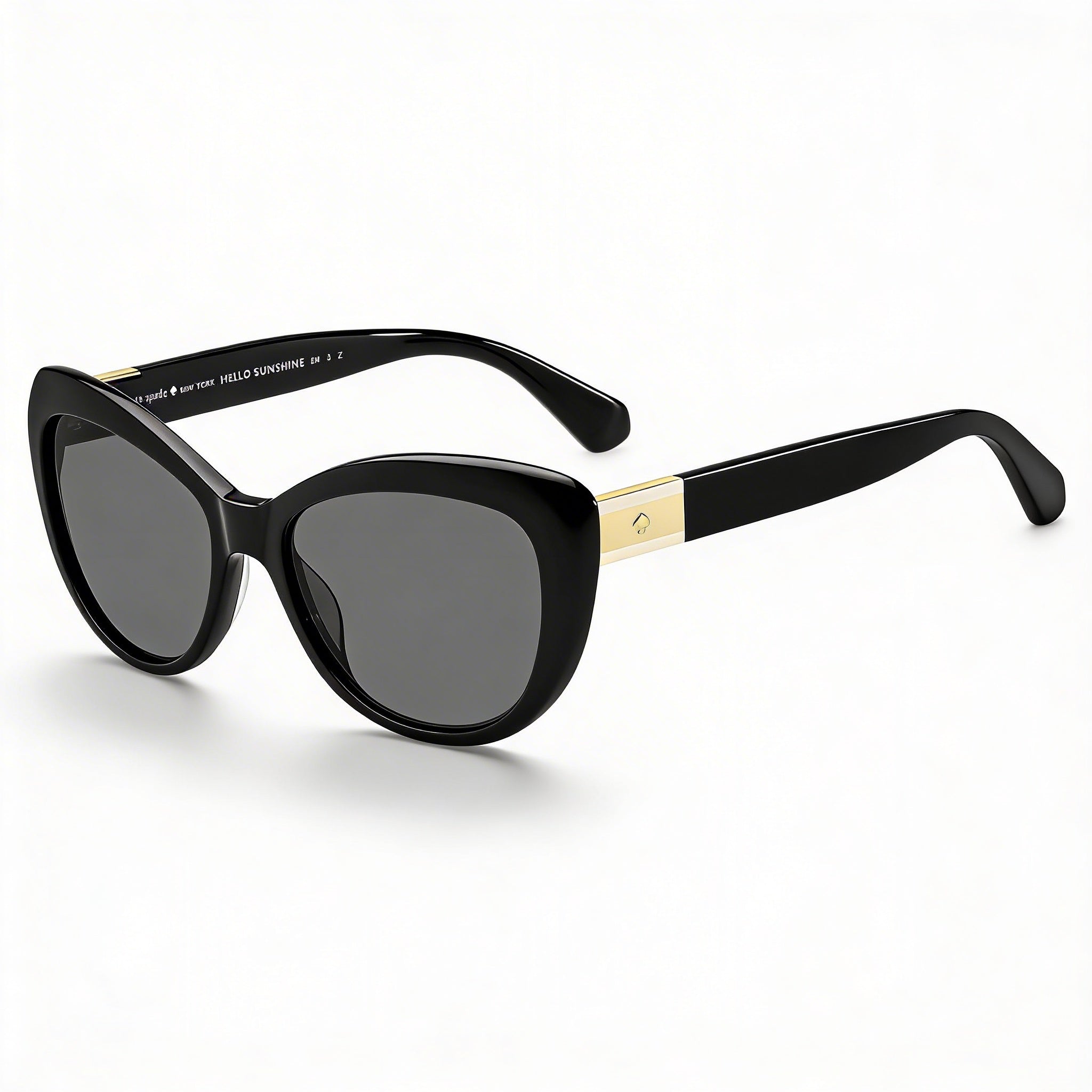 Gafas de sol Kate Spade New York Emmalynn/S para mujer, de plástico negro, polarizadas, grises, con protección UV 100 %, 54 mm, Photo 1