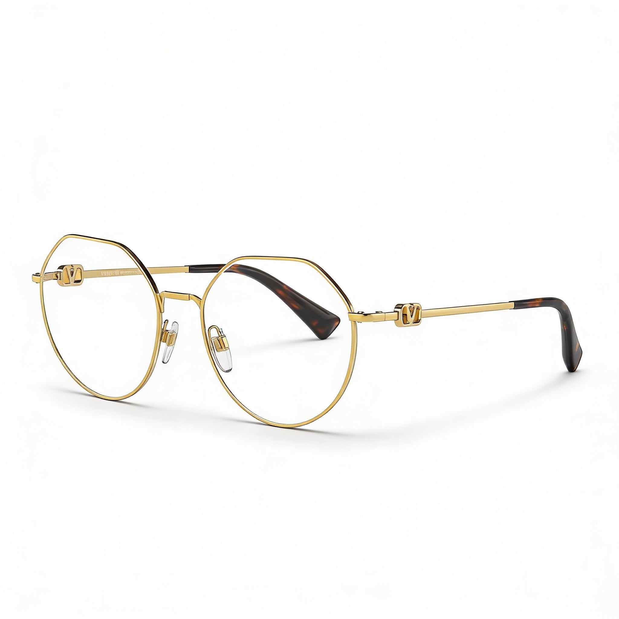 Valentino VA1021 3002 Women's Modern Gold Metal Full Rim Oval Prescription Eyeglasses 52mm, Photo 1