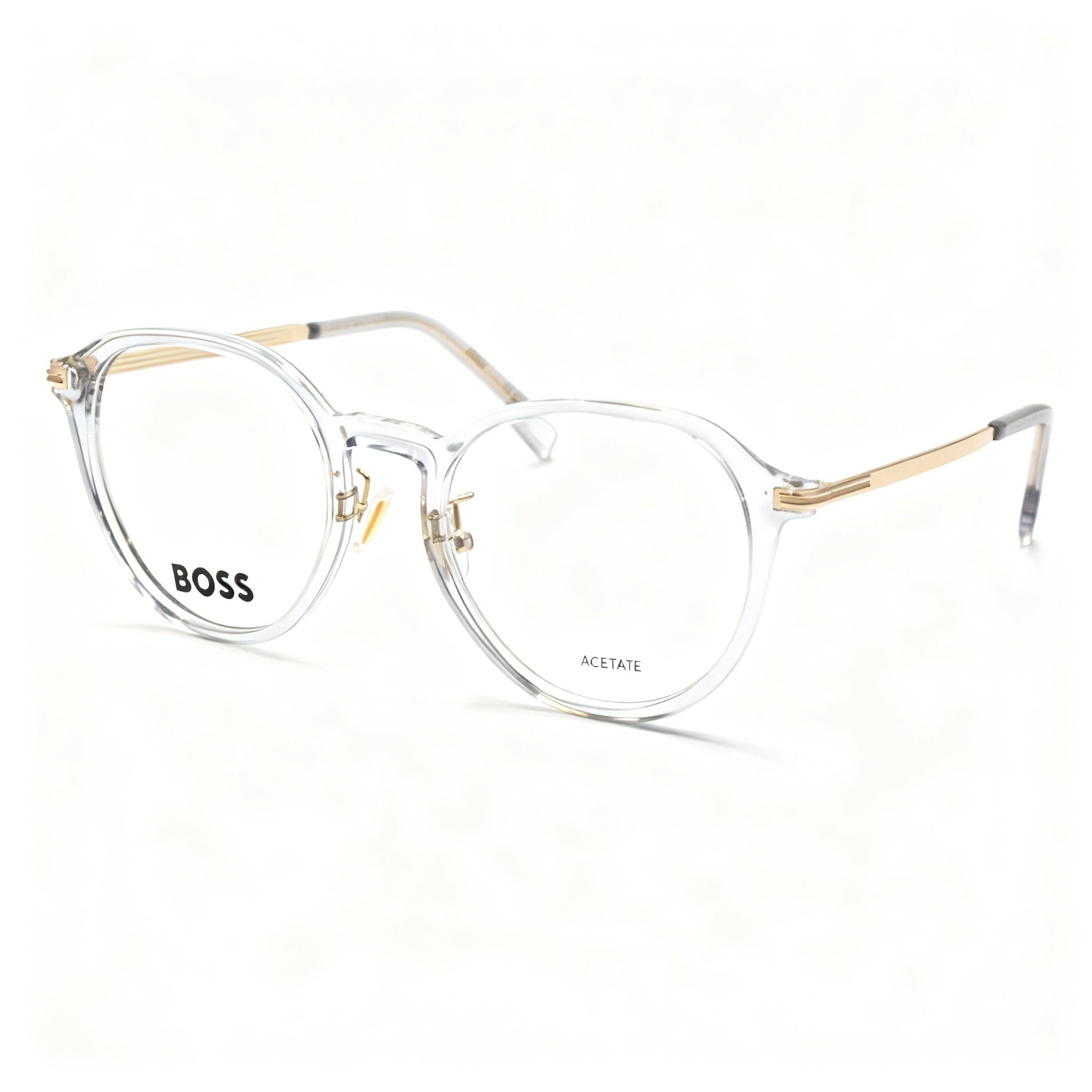 BOSS Vista 1615/F Men's Casual Acetate Frame Non-Polarized Clear Lens Eyeglasses 52-20-145