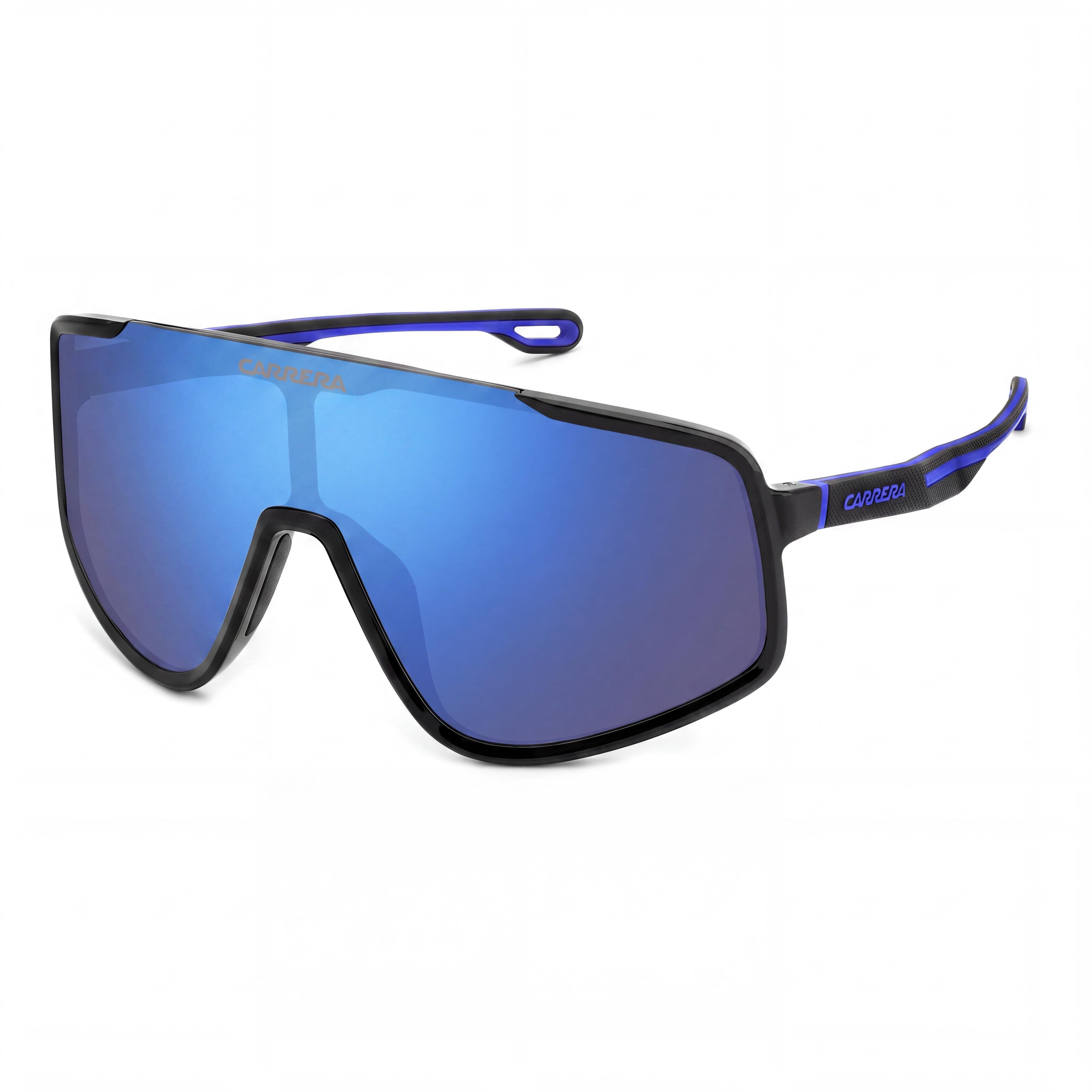 Carrera 4017/S Men's Casual Black Blue ECO Polyamide Sunglasses, Blue Multilayer Lenses, 100% UVA & UVB Protection, 99mm, Photo 1
