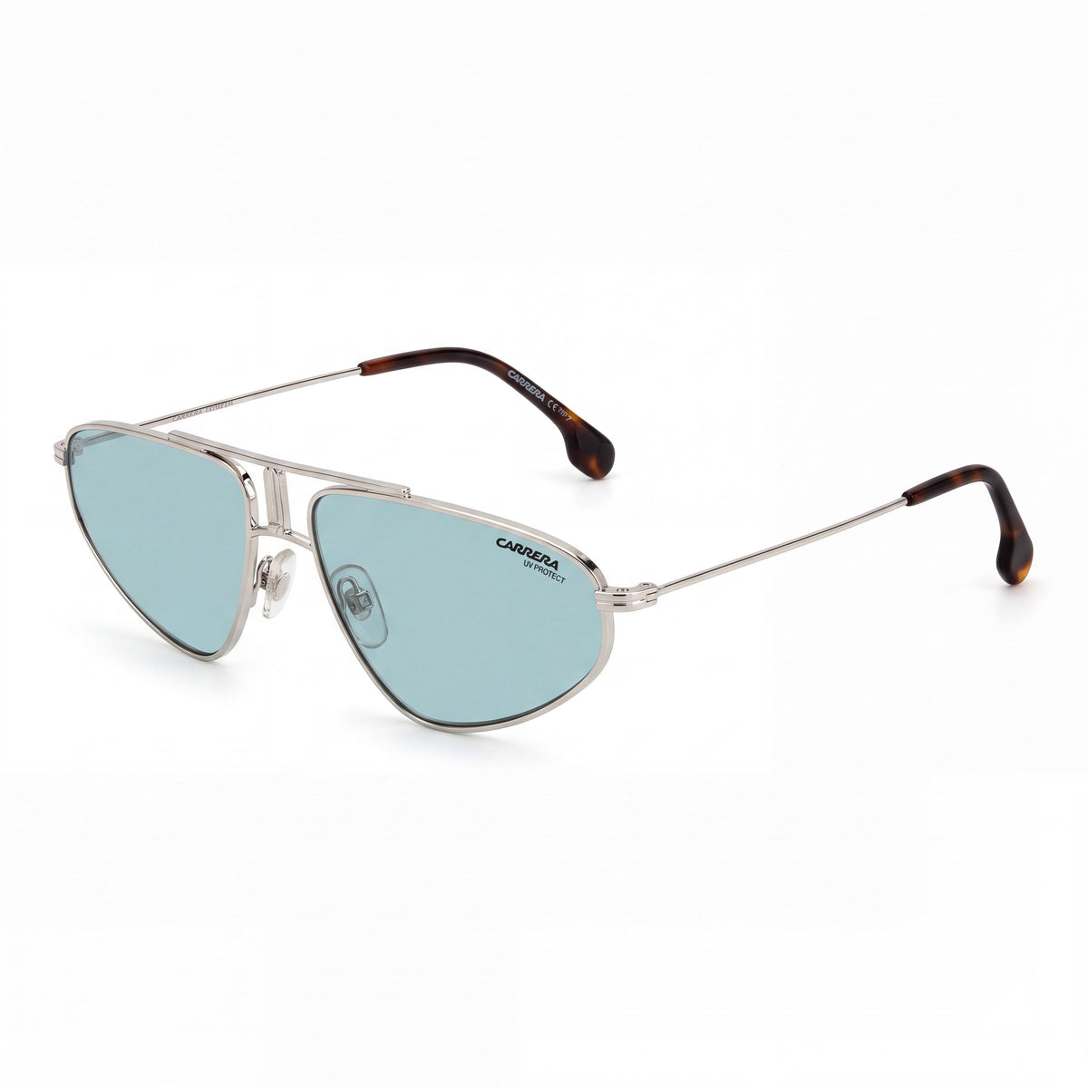 Carrera 1021/S Women's Pilot Palladium Gold Acetate Frame, Blue Mirror Non-Polarized Lenses, UV Protection, 58mm, Photo 1