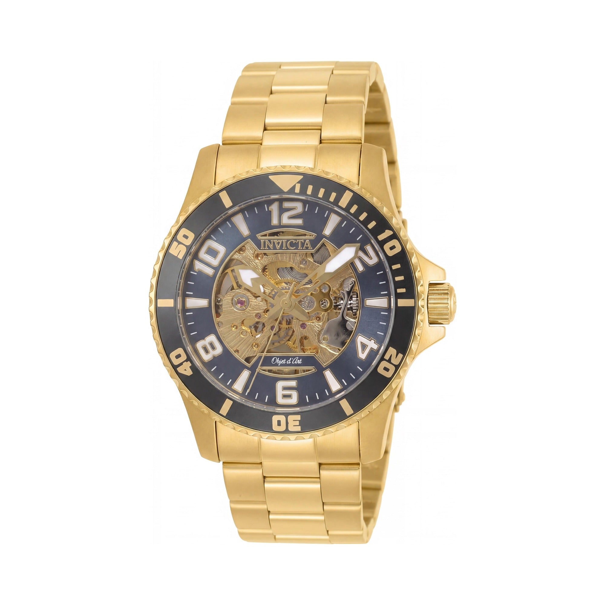 Invicta 22604 Reloj para hombre tipo esqueleto con cronógrafo, azul dorado 42 mm, Photo 1
