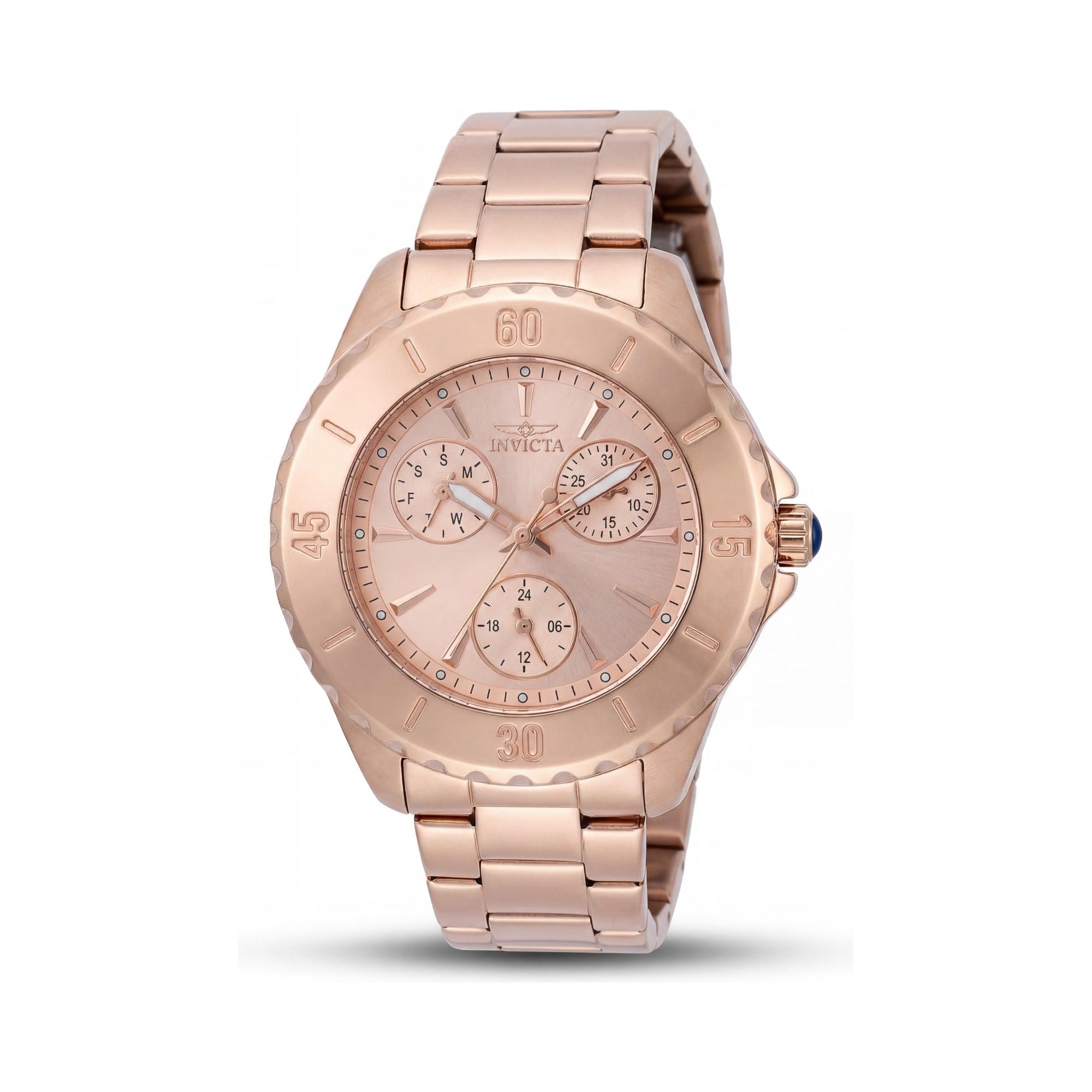 Invicta Angel 48403 Unisex Rose-Gold Stainless Steel Chronograph Quartz 38mm 10 Bar Water Resistant Bracelet Watch, Photo 1