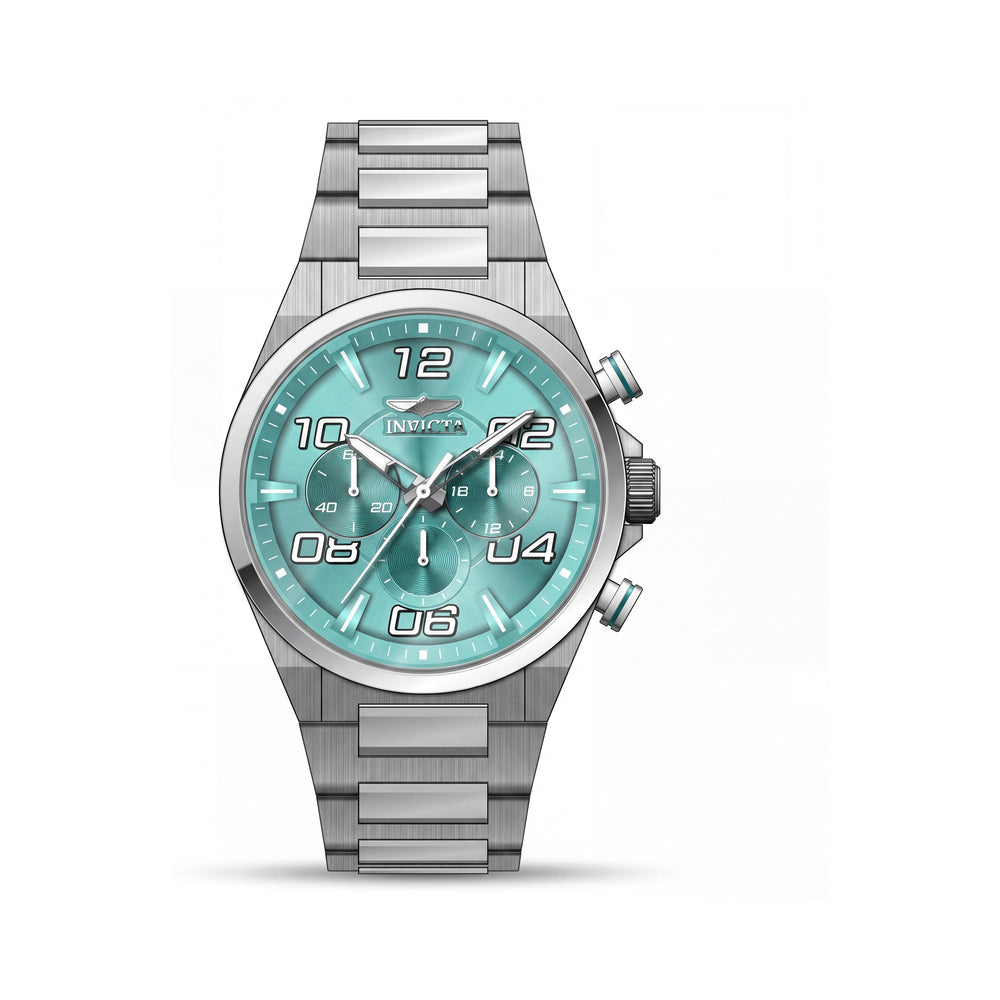 Reloj Invicta Speedway 50425 para hombre, cronógrafo de cuarzo, acero inoxidable, tono plateado, esfera azul, 44 mm