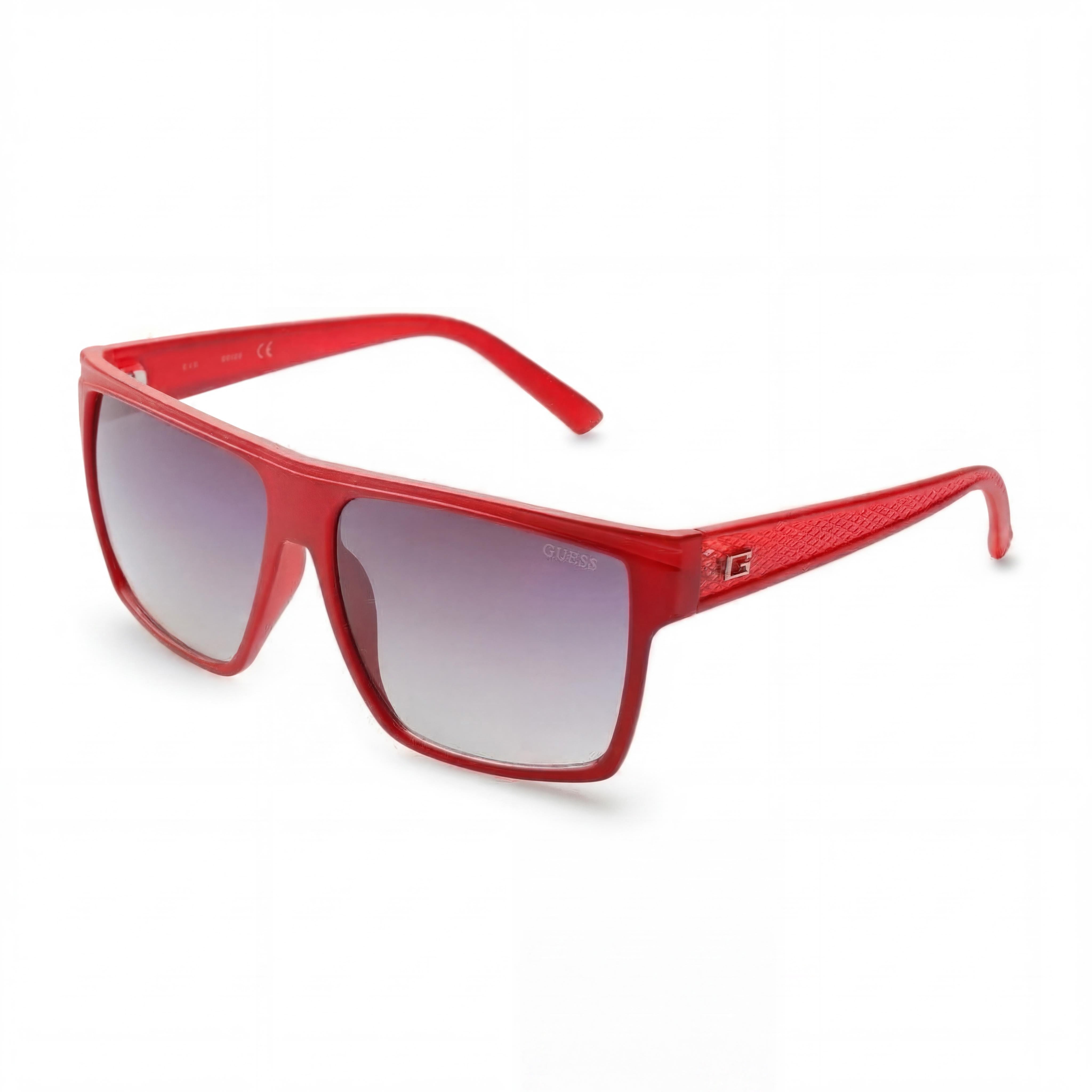Gafas de sol cuadradas rojas Guess GF0158 67B-58 para hombre, 58 mm, Photo 1
