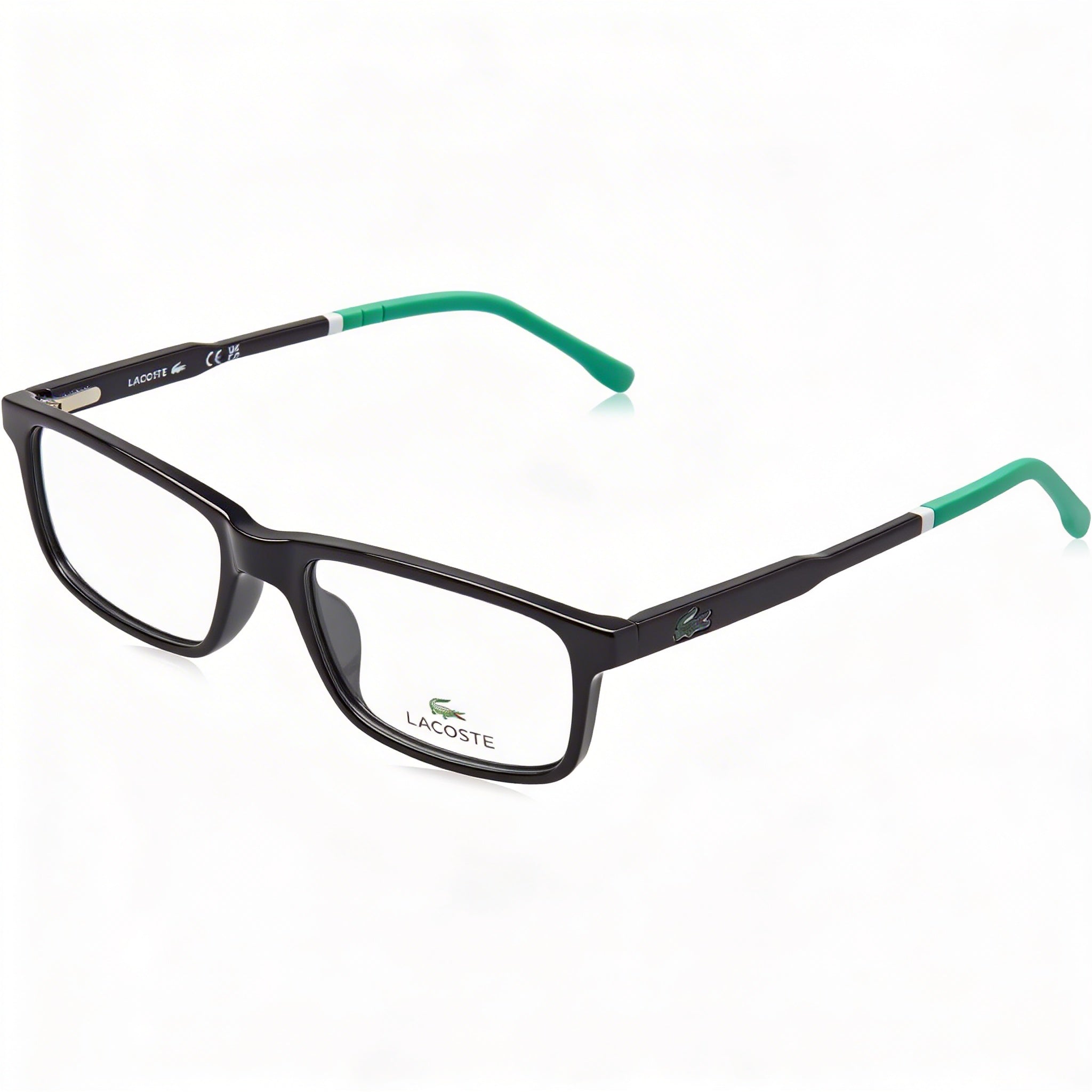 Gafas modernas para hombre Lacoste con montura de inyección negra, lentes de policarbonato, tamaño 49-16-140 mm, Photo 1