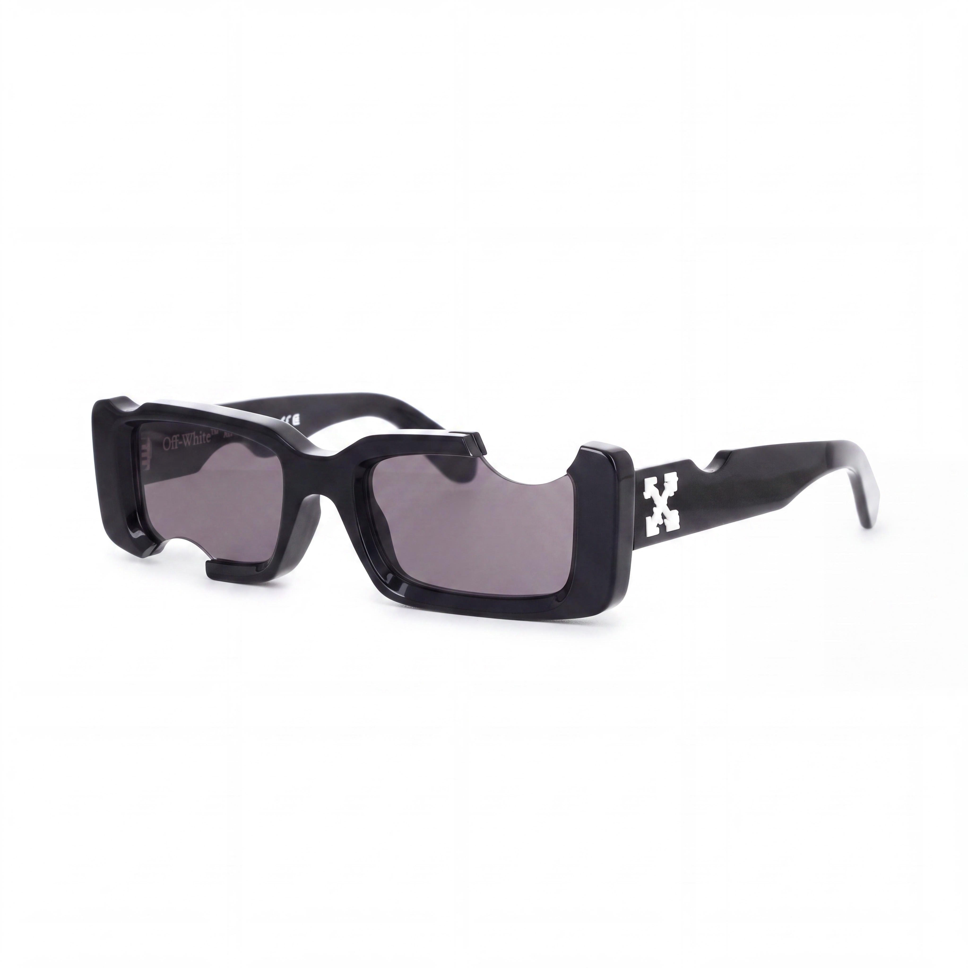 OFF-WHITE OERI006 1007 Modern Unisex Black Acetate Frame Grey Lens Sunglasses 50-20-150, Photo 1