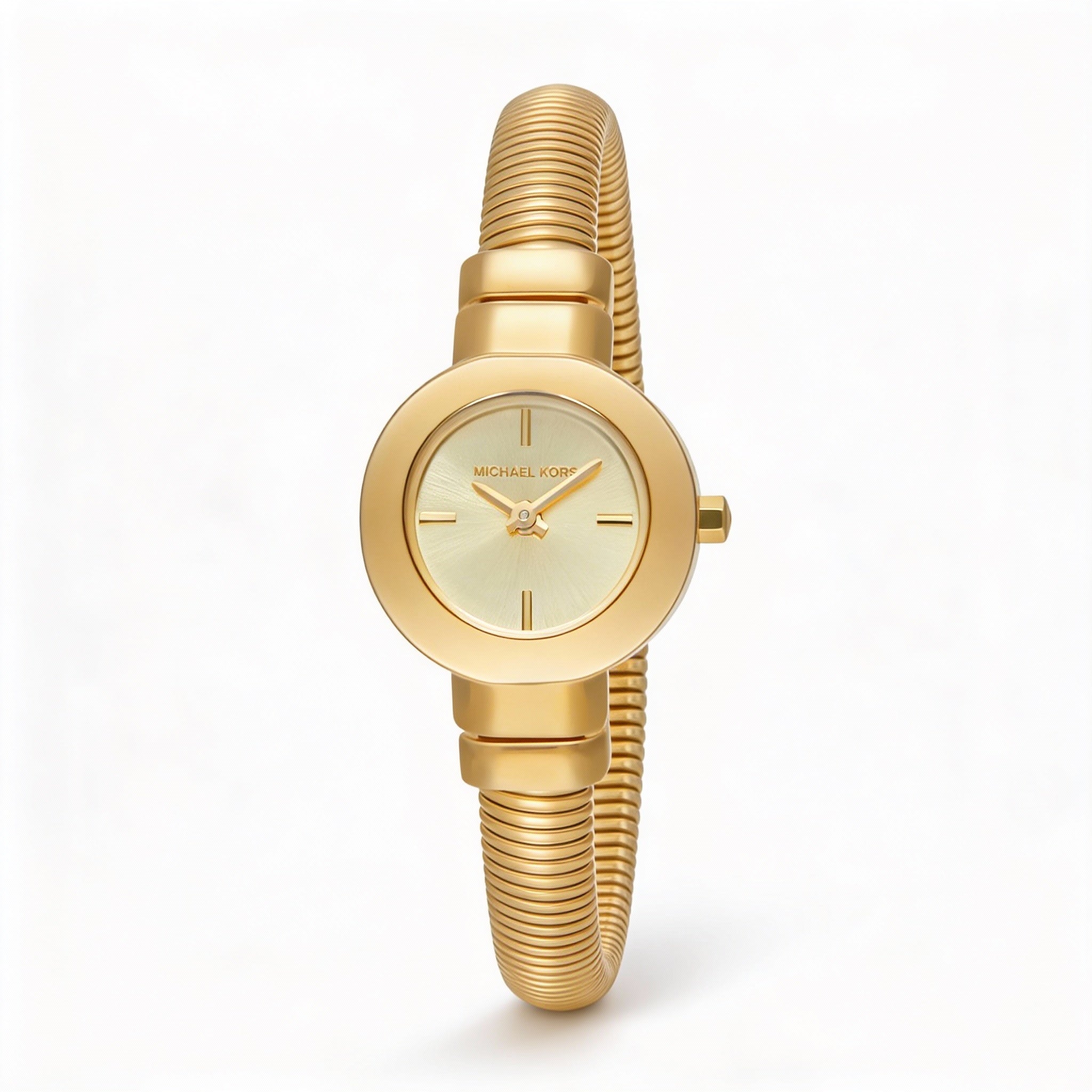Michael Kors Classic Women's Gold-Tone Stainless Steel Water Resistant Glow In The Dark Watch 21mm