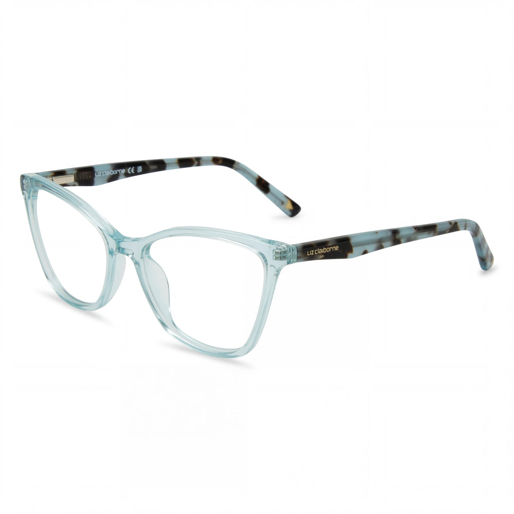 Liz Claiborne Classic Women's Plastic Frame Polycarbonate Lens Eyewear Azure Crystal 51-16-140