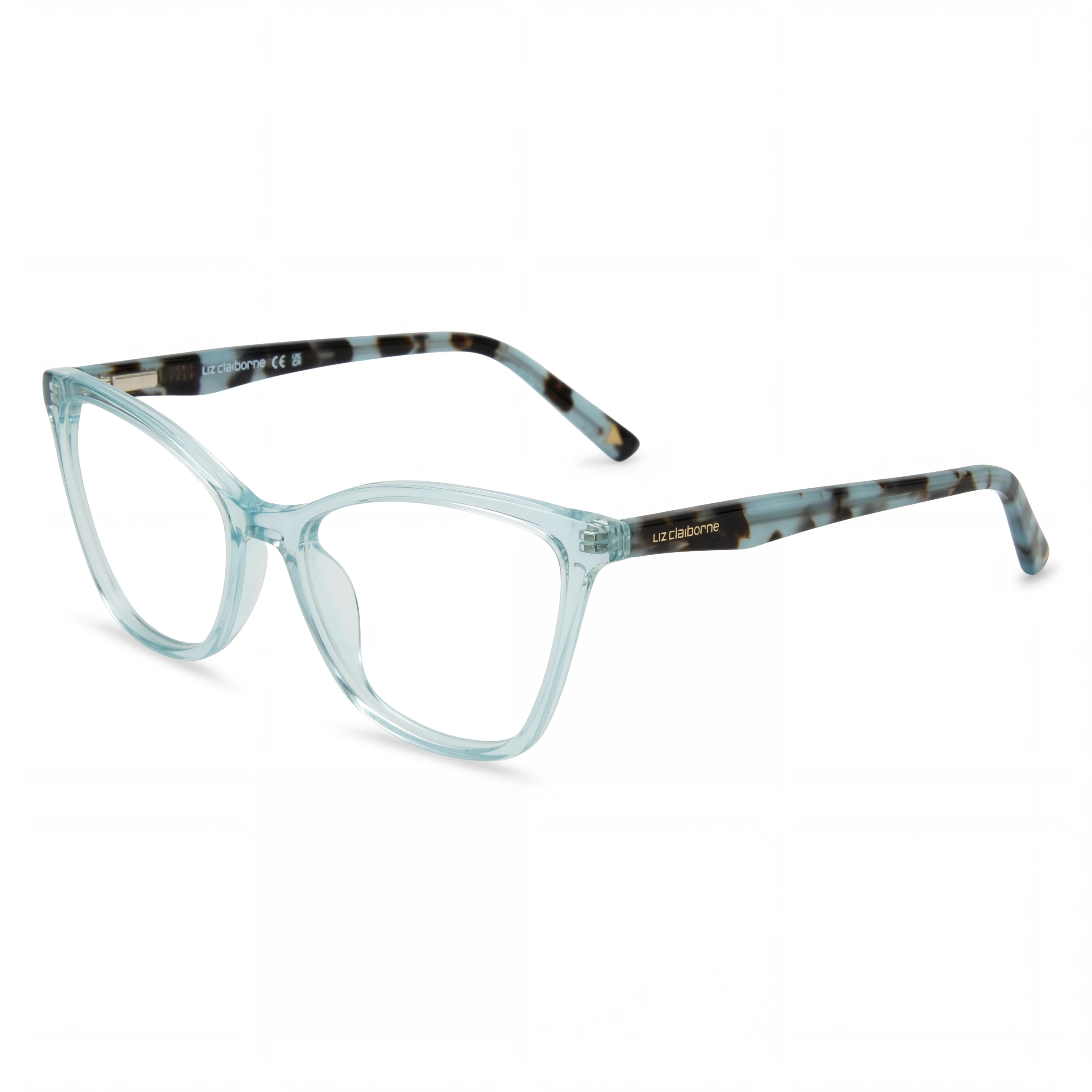 Liz Claiborne Classic Women's Plastic Frame Polycarbonate Lens Eyewear Azure Crystal 51-16-140, Photo 1