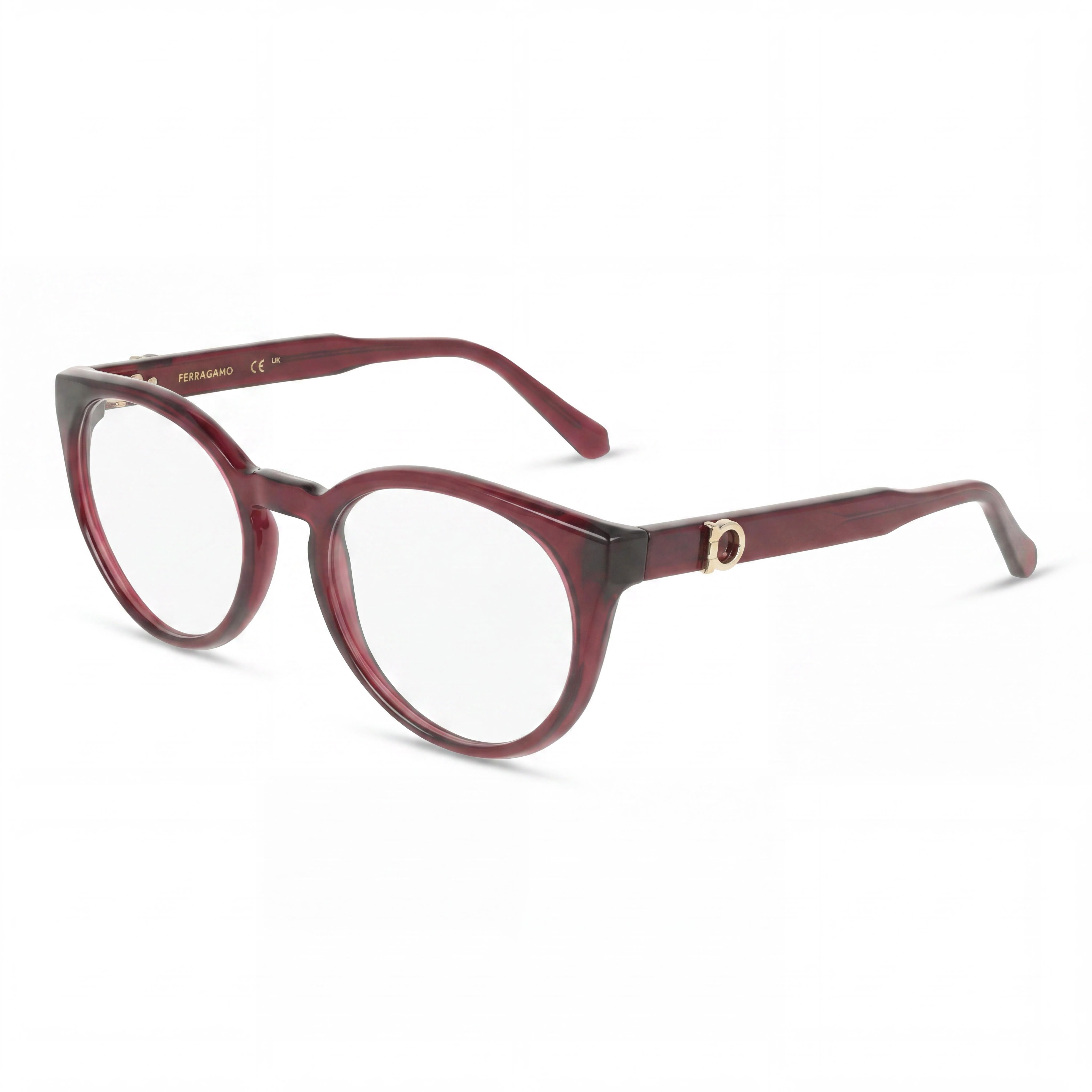 Salvatore Ferragamo Sf3032e Men's Transparent Burgundy Plastic Eyeglasses 51mm, Photo 1