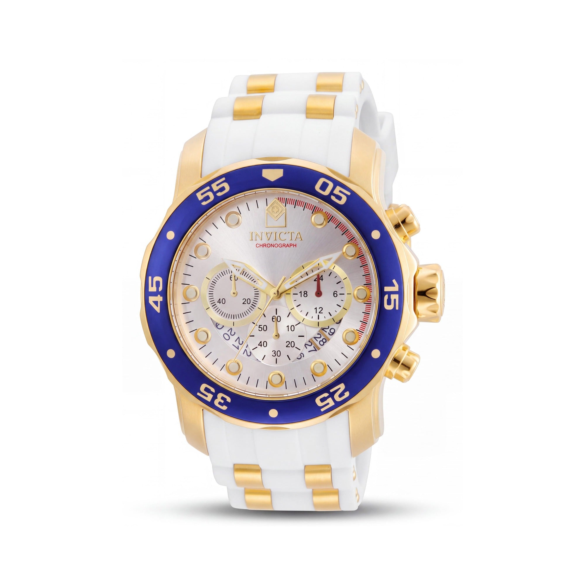 Reloj de buceo cronógrafo Invicta Pro Diver 20293 de cuarzo de acero inoxidable de dos tonos para hombre con bisel azul, 48 mm, Photo 1