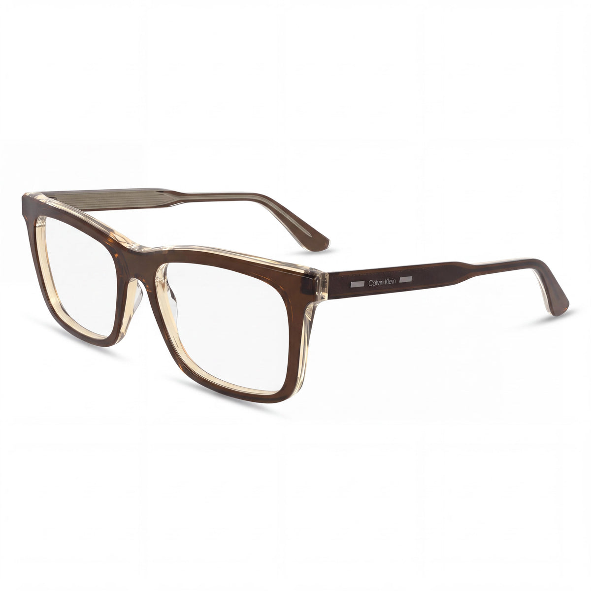 Calvin Klein 24542 Men's Acetate Light Brown Crystal Polycarbonate Optical Glasses 54-19-145mm, Photo 1