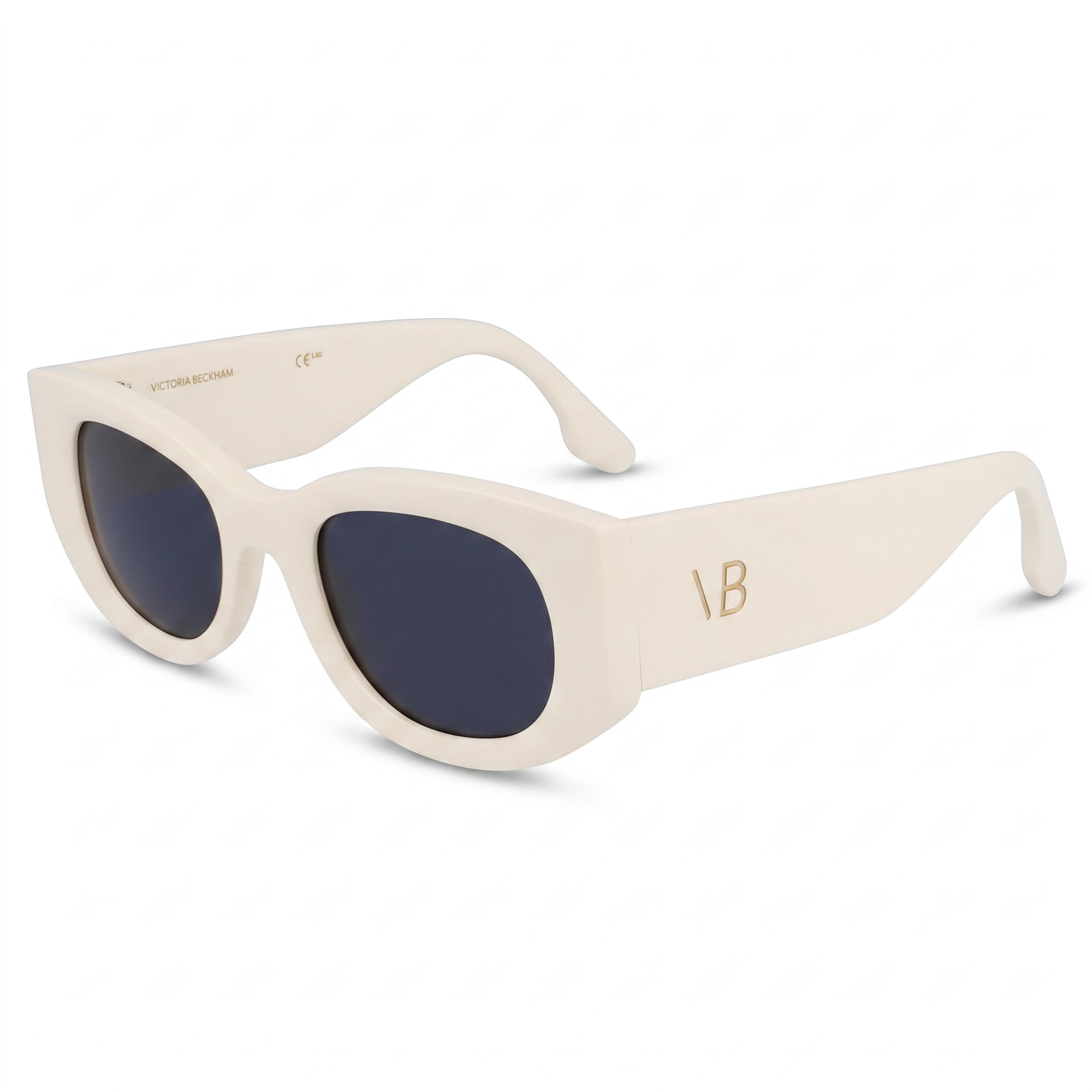 Victoria Beckham Modern Women's Acetate Ivory Sunglasses with Polycarbonate Lenses and 82-92% UV Protection 50mm, Photo 1