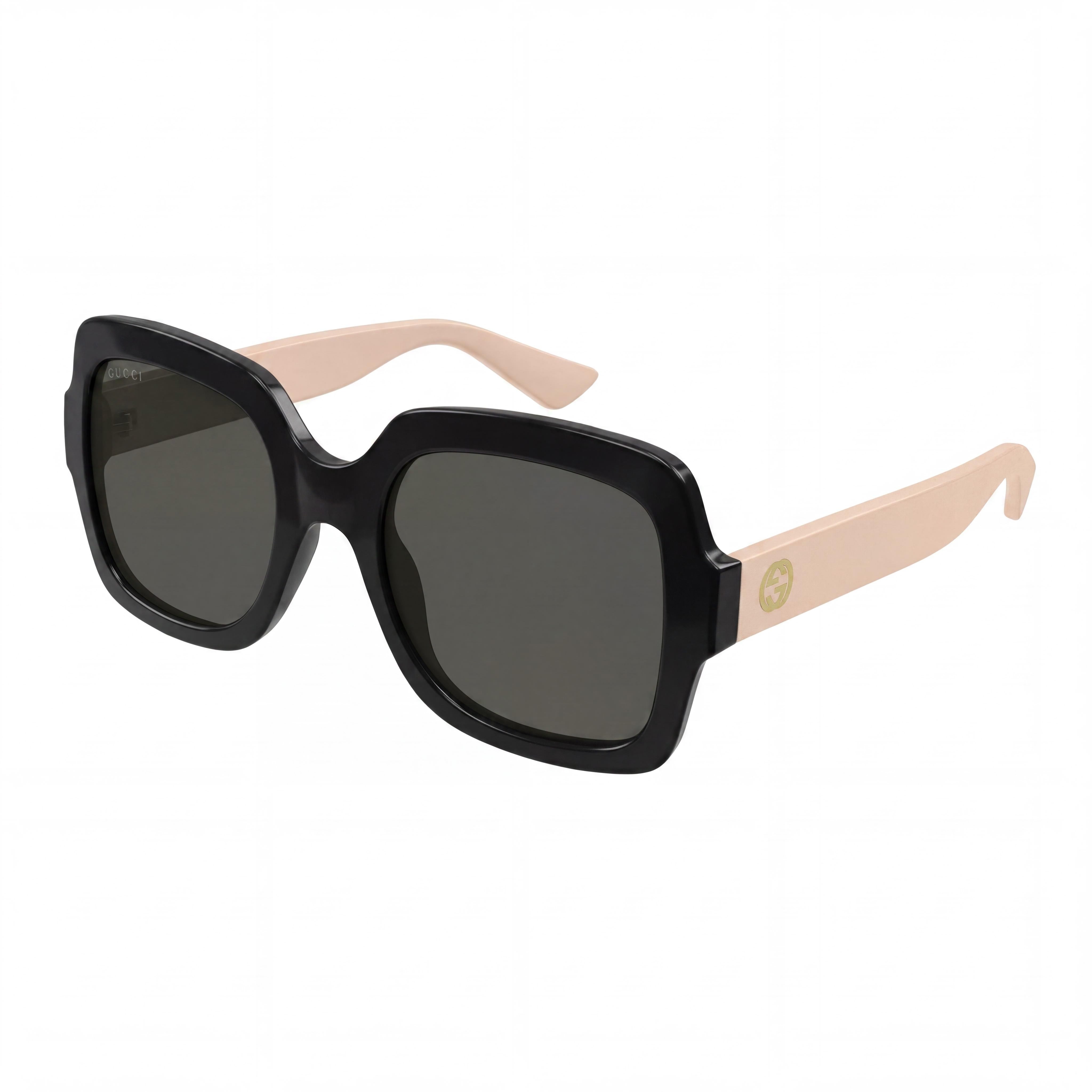 Gucci Classic Women's Oversize Square Black Pink Acetate Frame, Black Lens Sunglasses 54-22-140mm, Photo 1