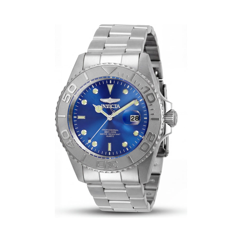 Invicta Men's Pro Diver 29945 Quartz Watch, 43mm Silver Stainless Steel Case, Blue Dial