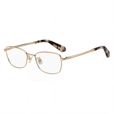 Kate Spade New York Abilene/F Gafas rectangulares de titanio oro rosa para mujer 52mm