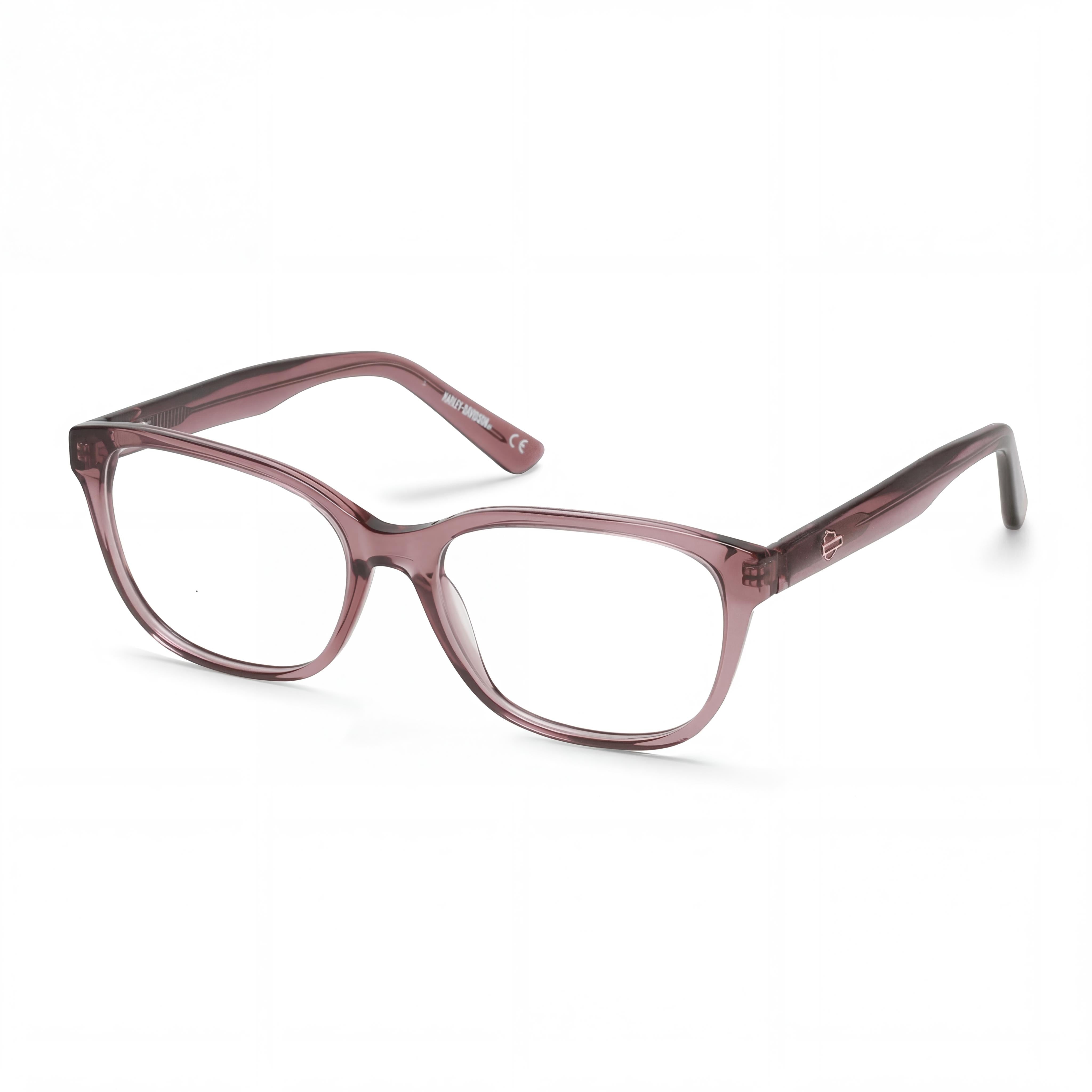 Harley-Davidson Hd0568 Unisex Shiny Pink Plastic Frame Clear Lenses Eyewear 56mm, Photo 1