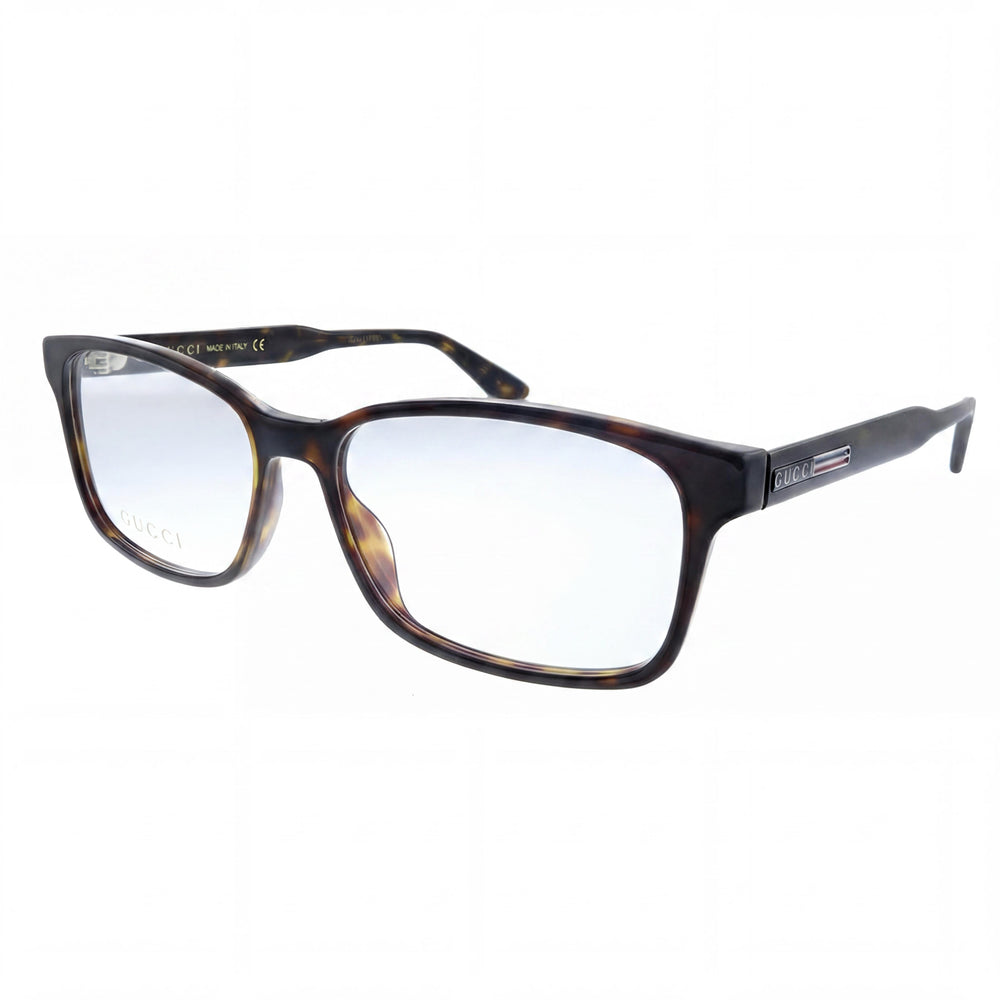 Gucci Gg0826o-005 Unisex Havana Plastic Frame Eyeglasses, Lens Width 55mm, Bridge 16mm, Temple 145mm